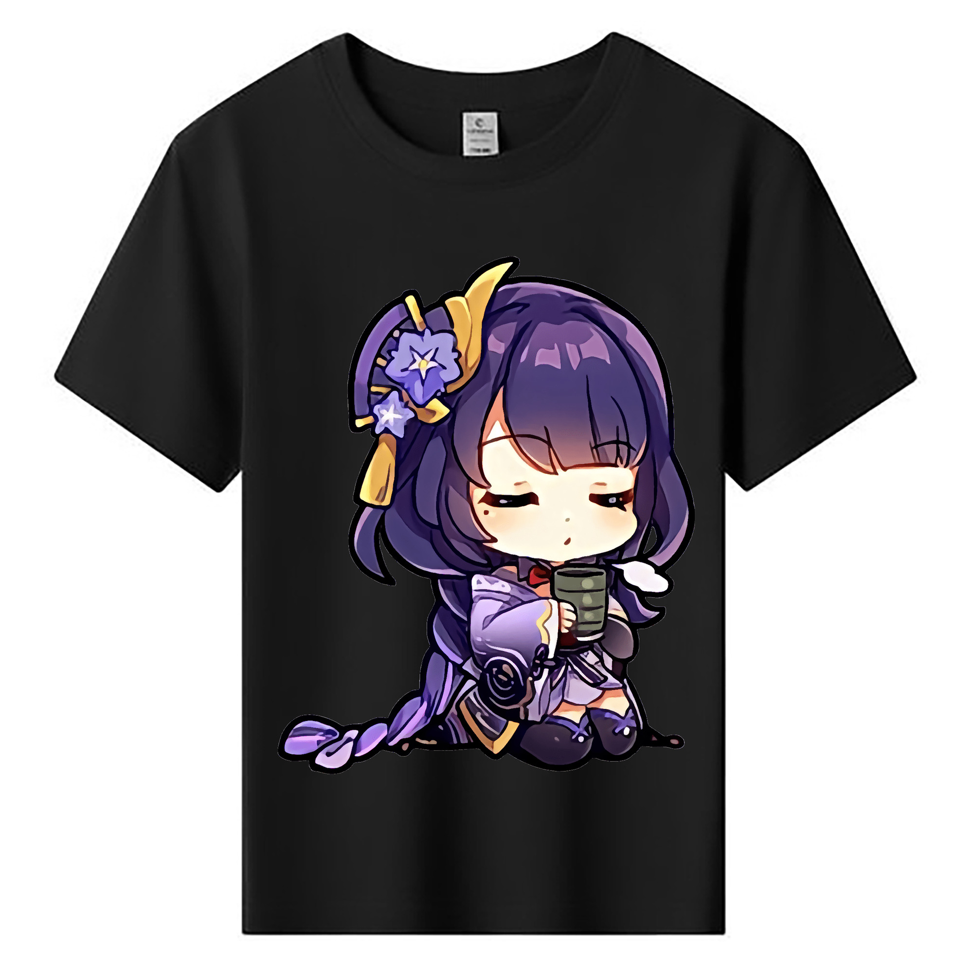 げんし神 雷電将軍 らいでんしょうぐん genshin Raiden Shogun 綿100％キッズTシャツ（フロントプリント）