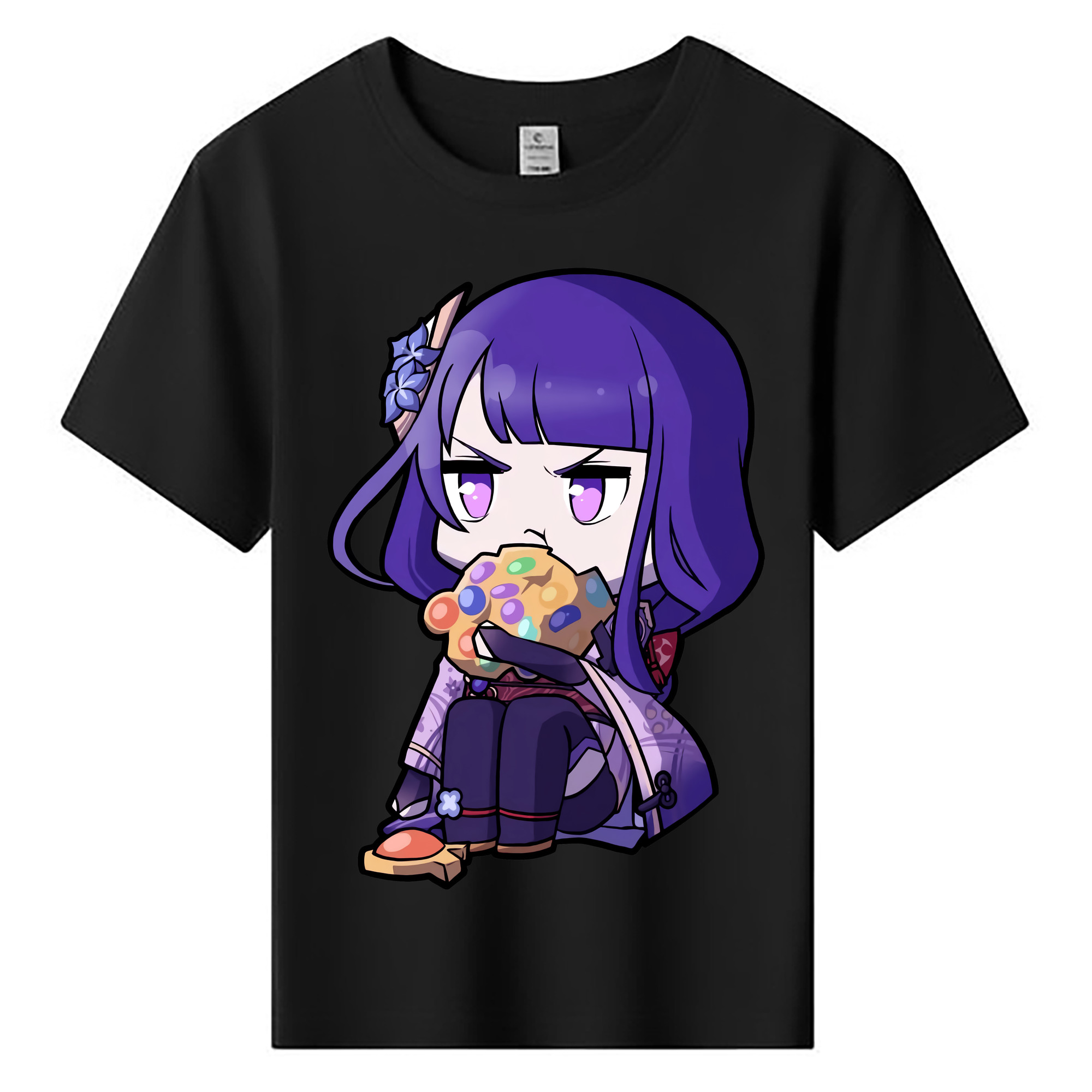 げんし神 雷電将軍 らいでんしょうぐん genshin Raiden Shogun 綿100％キッズTシャツ（フロントプリント）