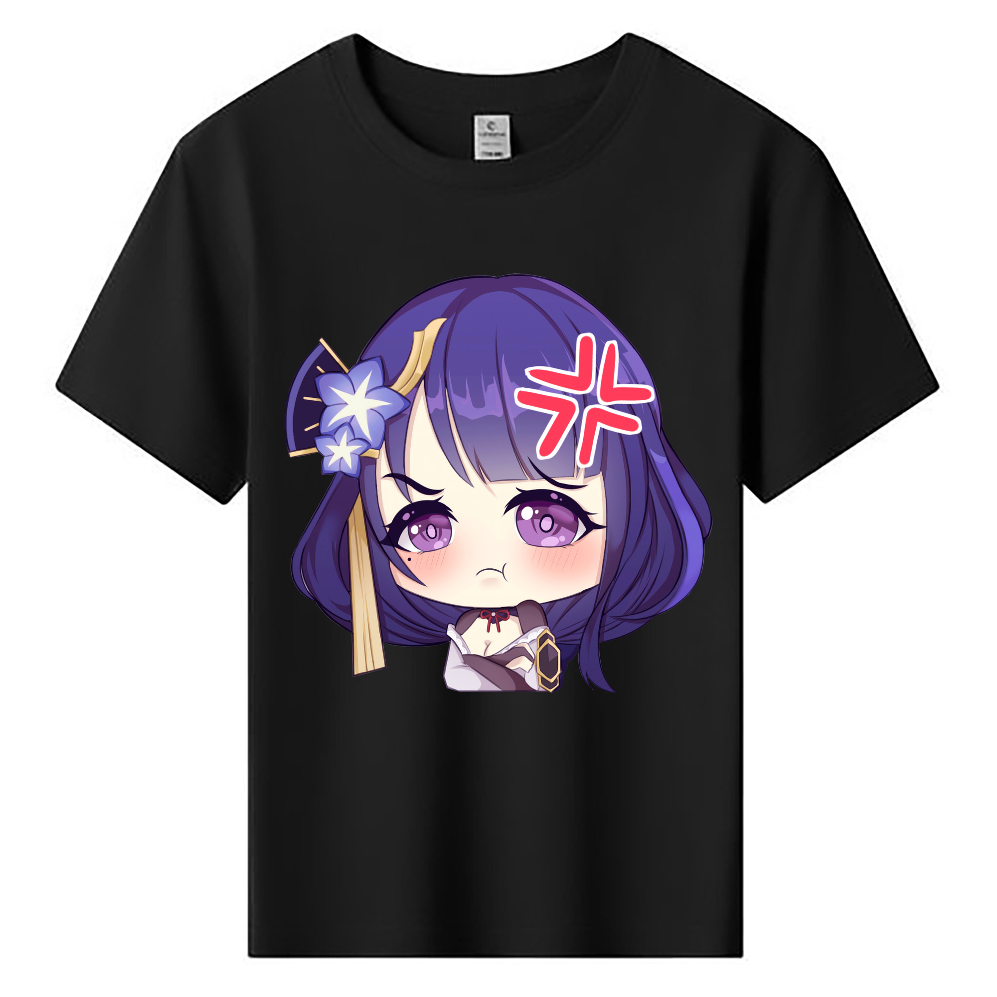 げんし神 雷電将軍 らいでんしょうぐん genshin Raiden Shogun 綿100％キッズTシャツ（フロントプリント）