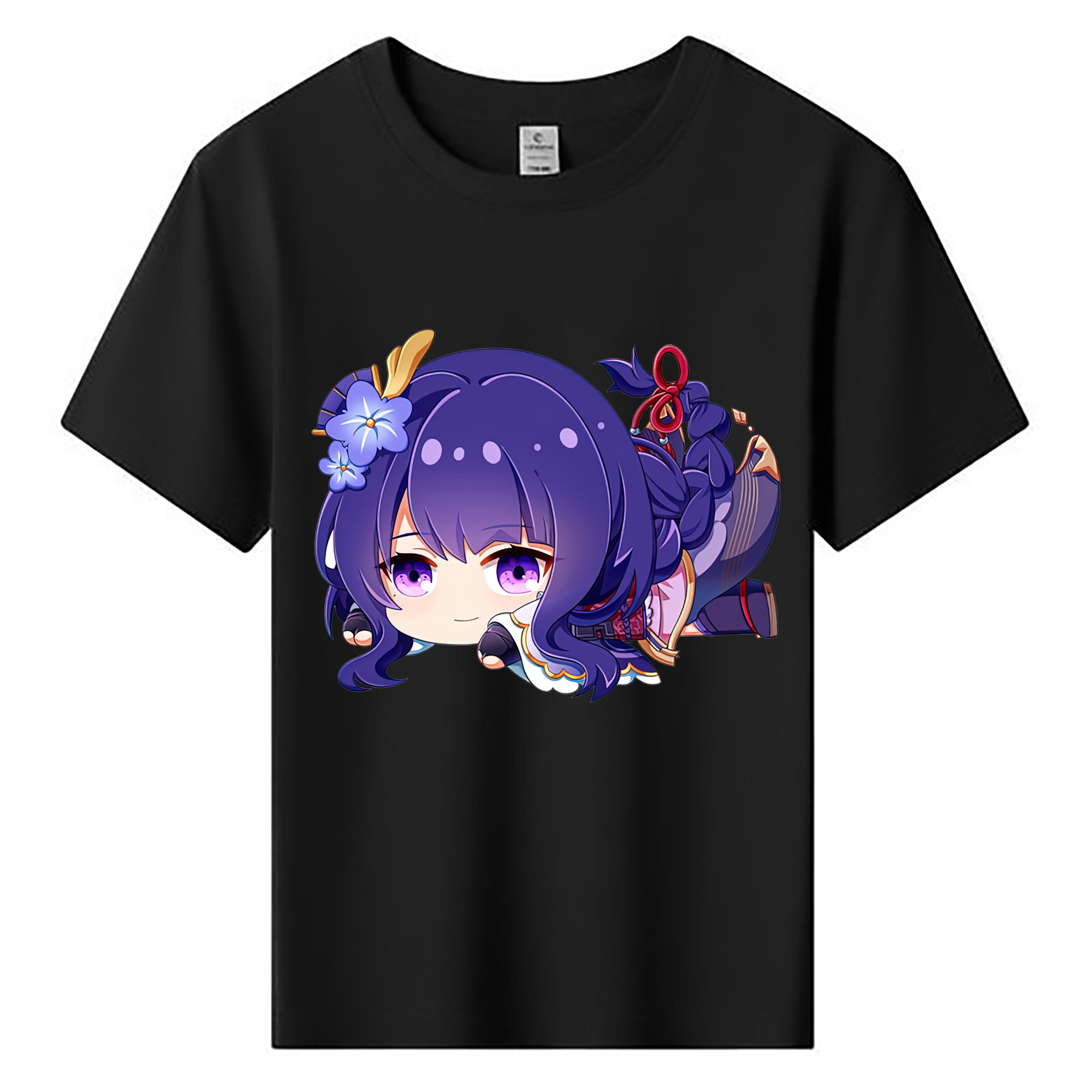 げんし神 雷電将軍 らいでんしょうぐん genshin Raiden Shogun 綿100％キッズTシャツ（フロントプリント）