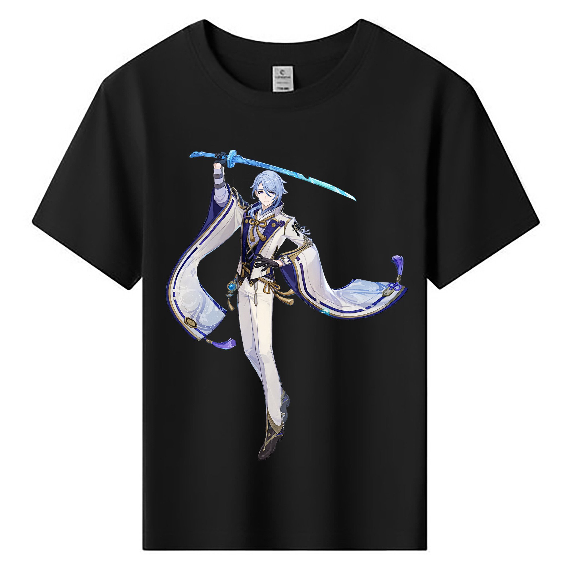 げんし神 神里綾人 かみさとあやと genshin Kamisato Ayato 綿100％キッズTシャツ（フロントプリント）