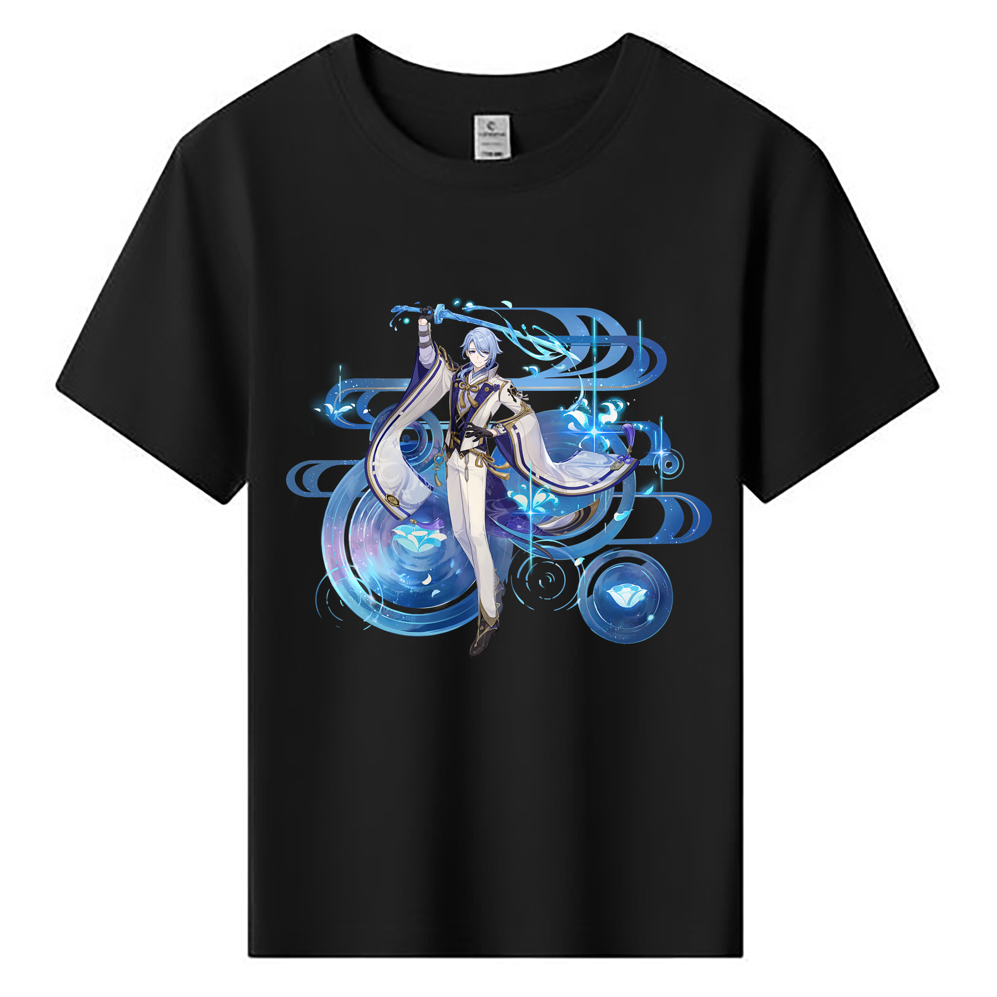げんし神 神里綾人 かみさとあやと genshin Kamisato Ayato 綿100％キッズTシャツ（フロントプリント）