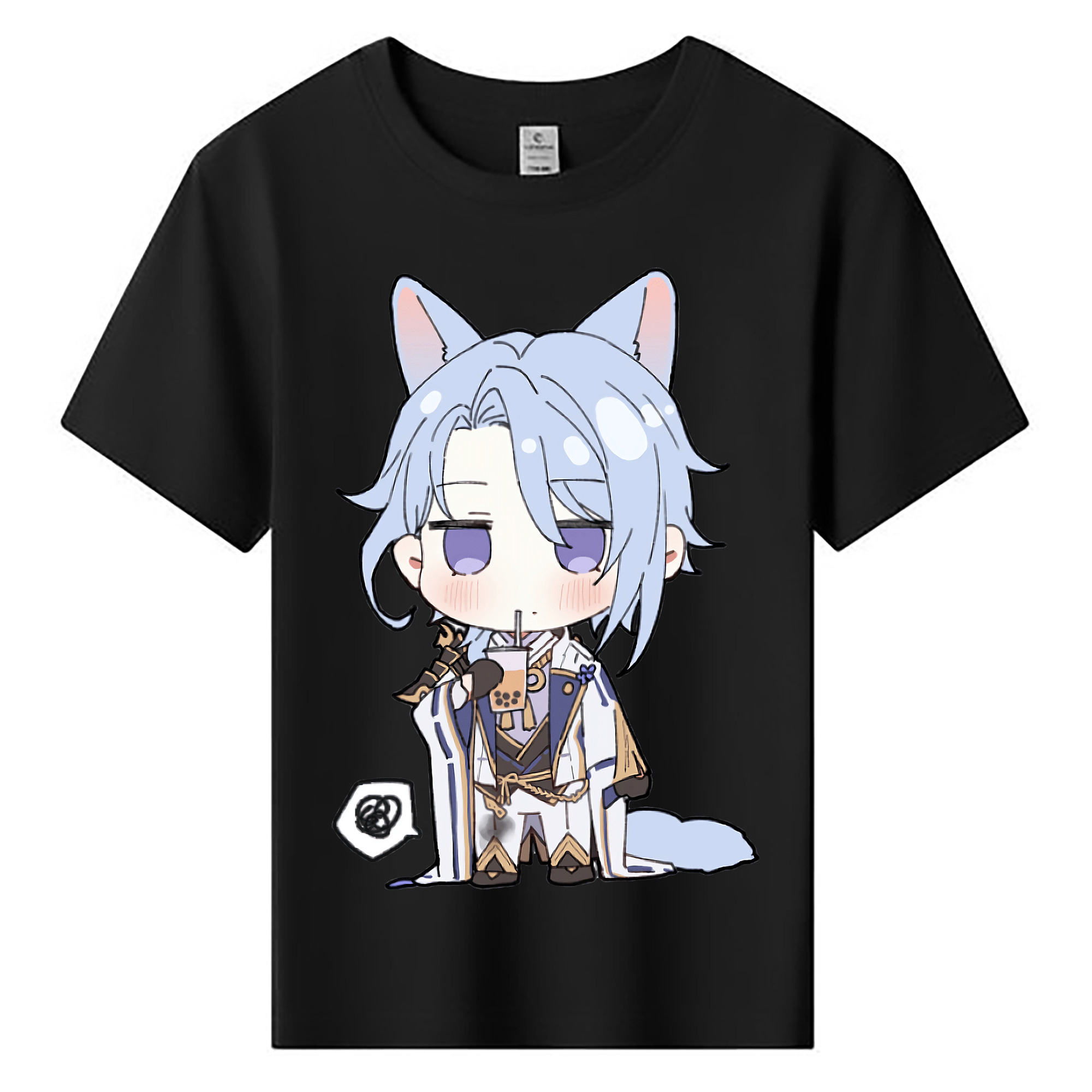 げんし神 神里綾人 かみさとあやと genshin Kamisato Ayato 綿100％キッズTシャツ（フロントプリント）