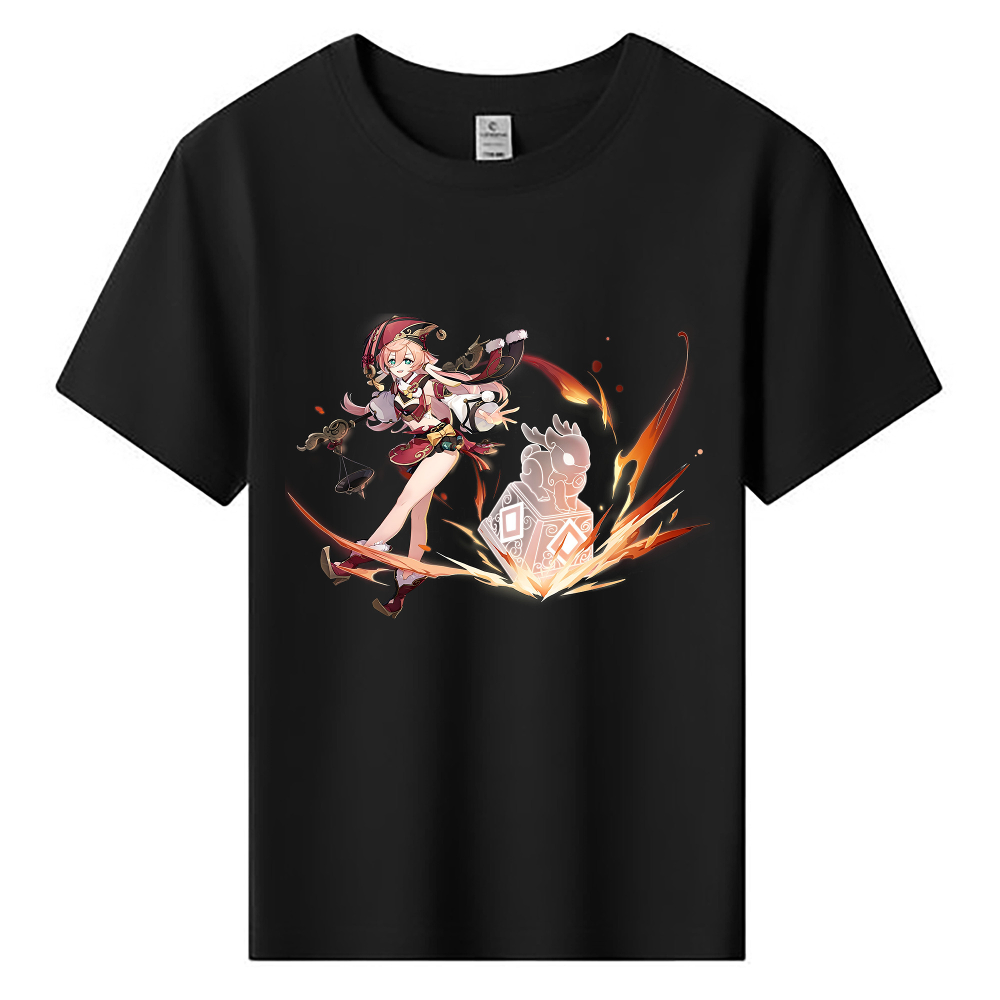 げんし神 ヤンフェイ genshin Yanfei 綿100％キッズTシャツ（フロントプリント）