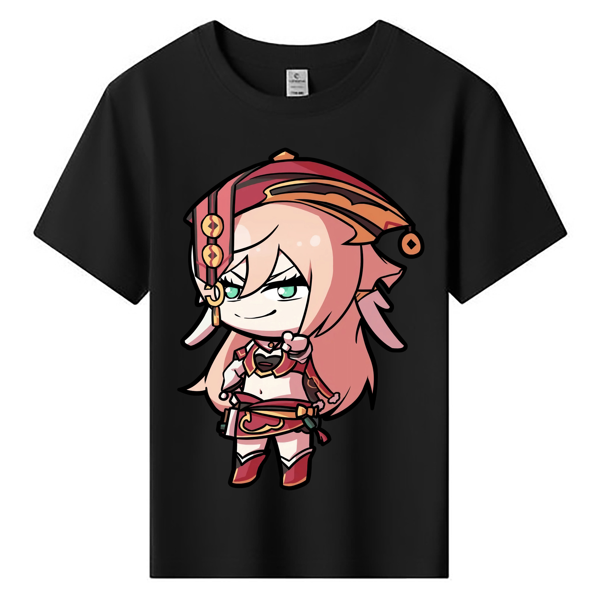 げんし神 ヤンフェイ genshin Yanfei 綿100％キッズTシャツ（フロントプリント）