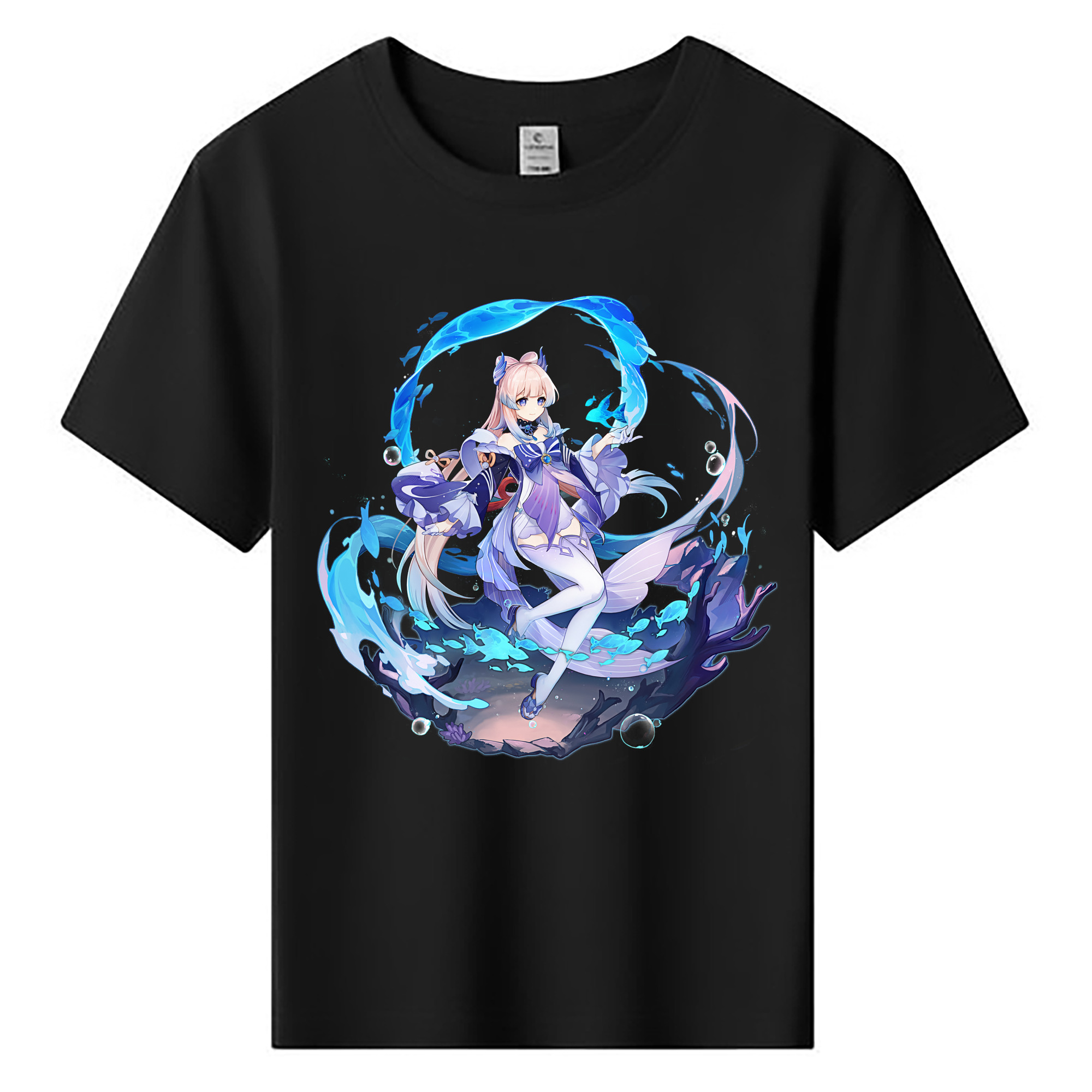 げんし神 珊瑚宮心海 サンゴノミヤ・ココミ genshin Sangonomiya Kokomi 綿100％キッズTシャツ（フロントプリント）