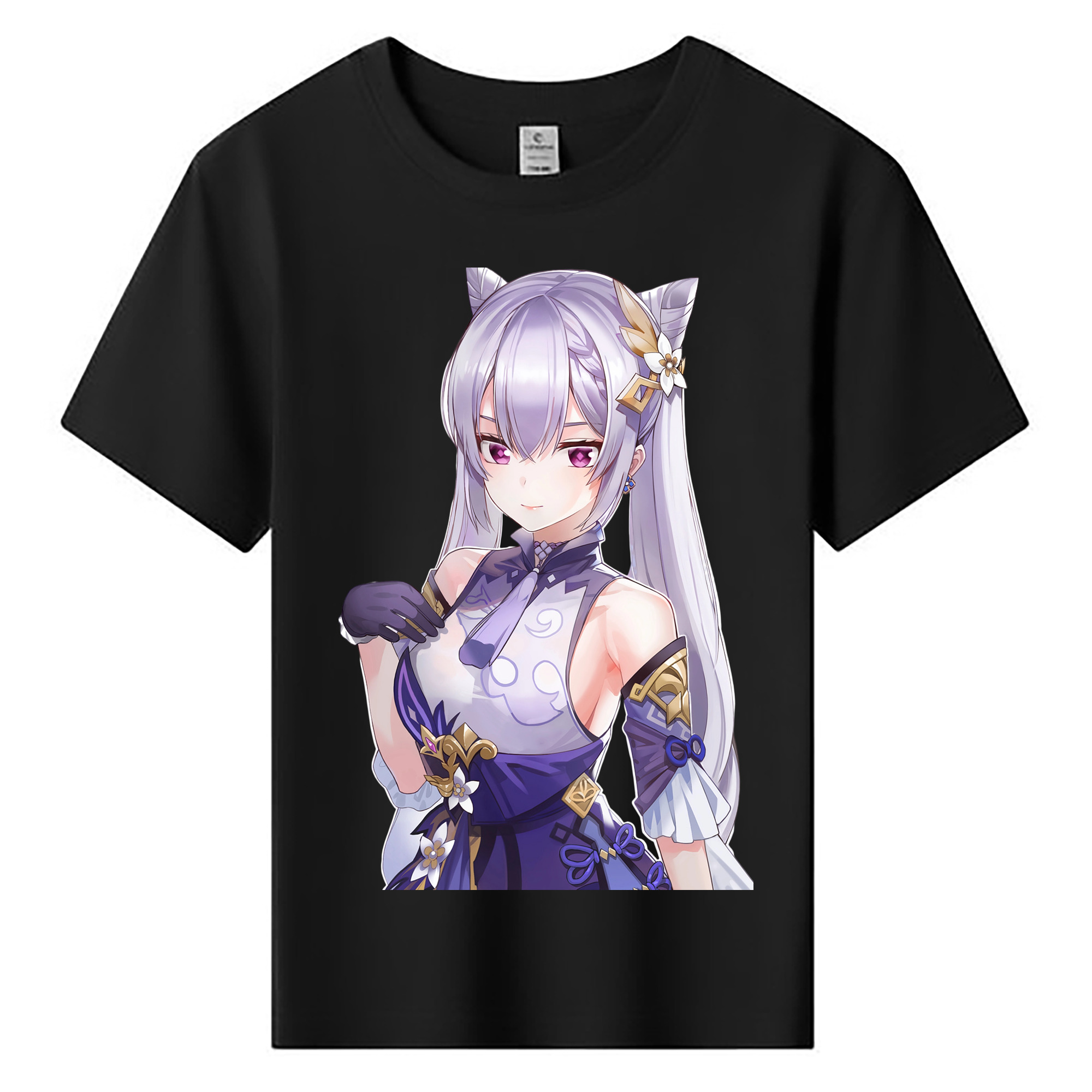 げんし神 刻晴 こくせい genshin Kokusei 綿100％キッズTシャツ（フロントプリント）
