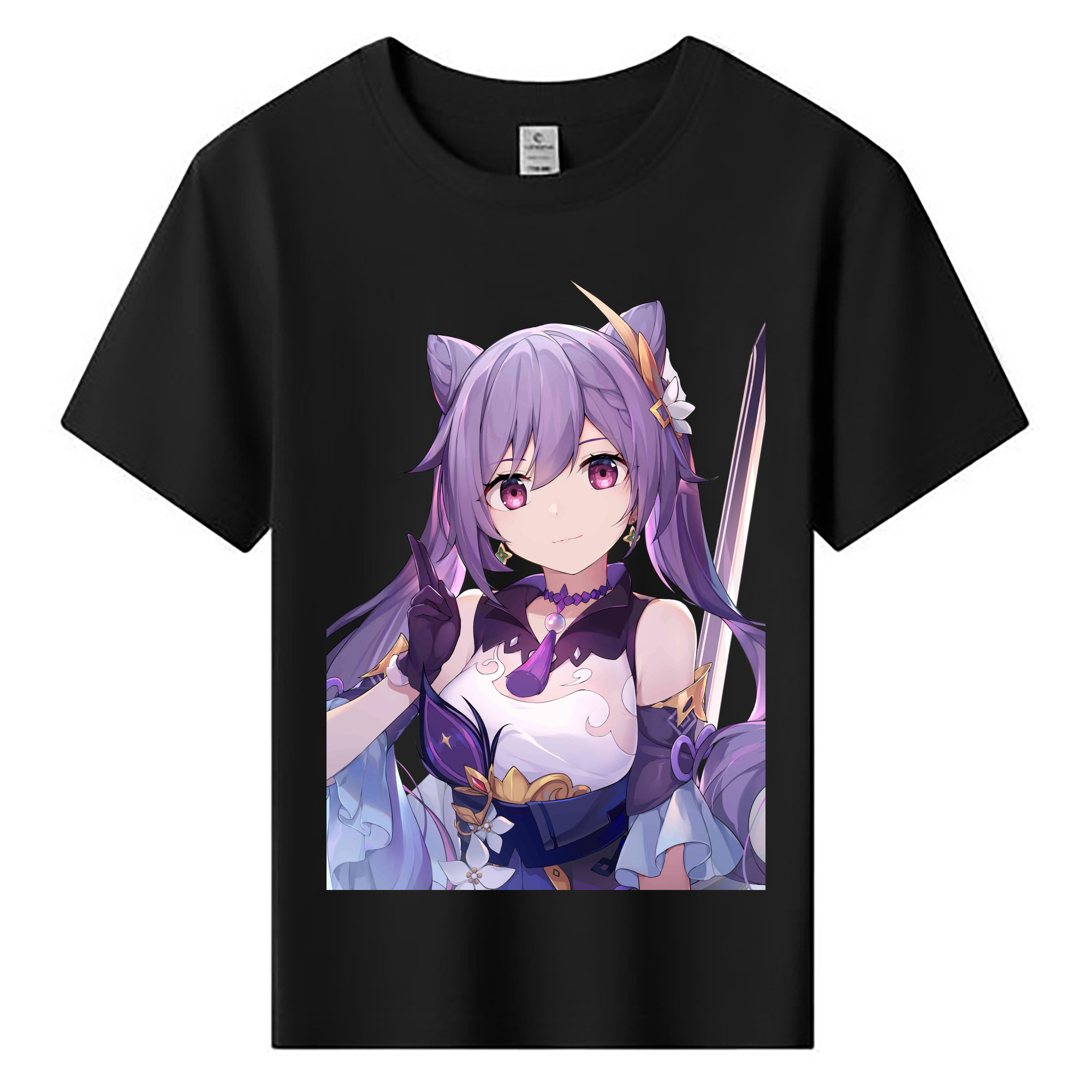 げんし神 刻晴 こくせい genshin Kokusei 綿100％キッズTシャツ（フロントプリント）