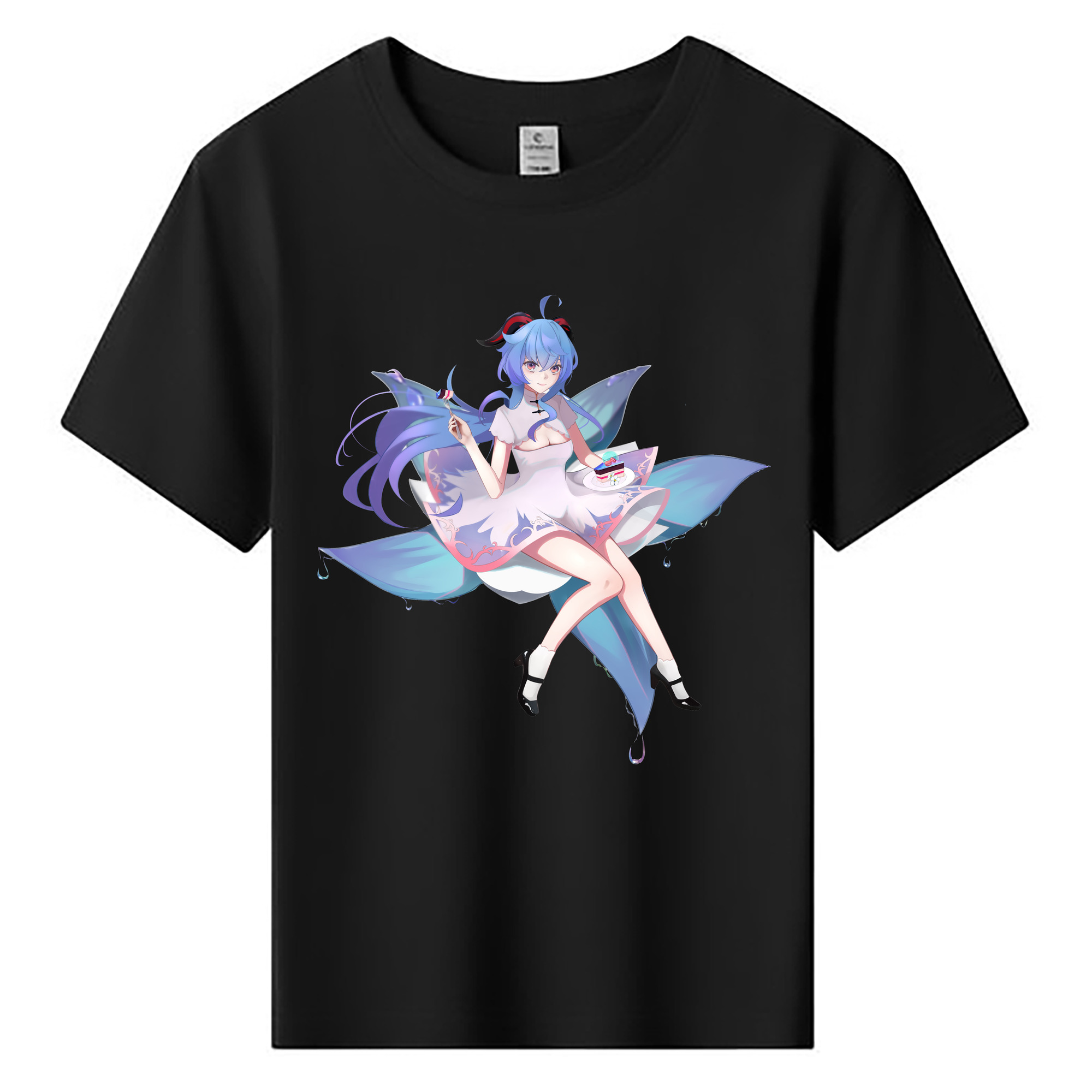 げんし神 甘雨 かんう genshin Ganyu 綿100％キッズTシャツ（フロントプリント）