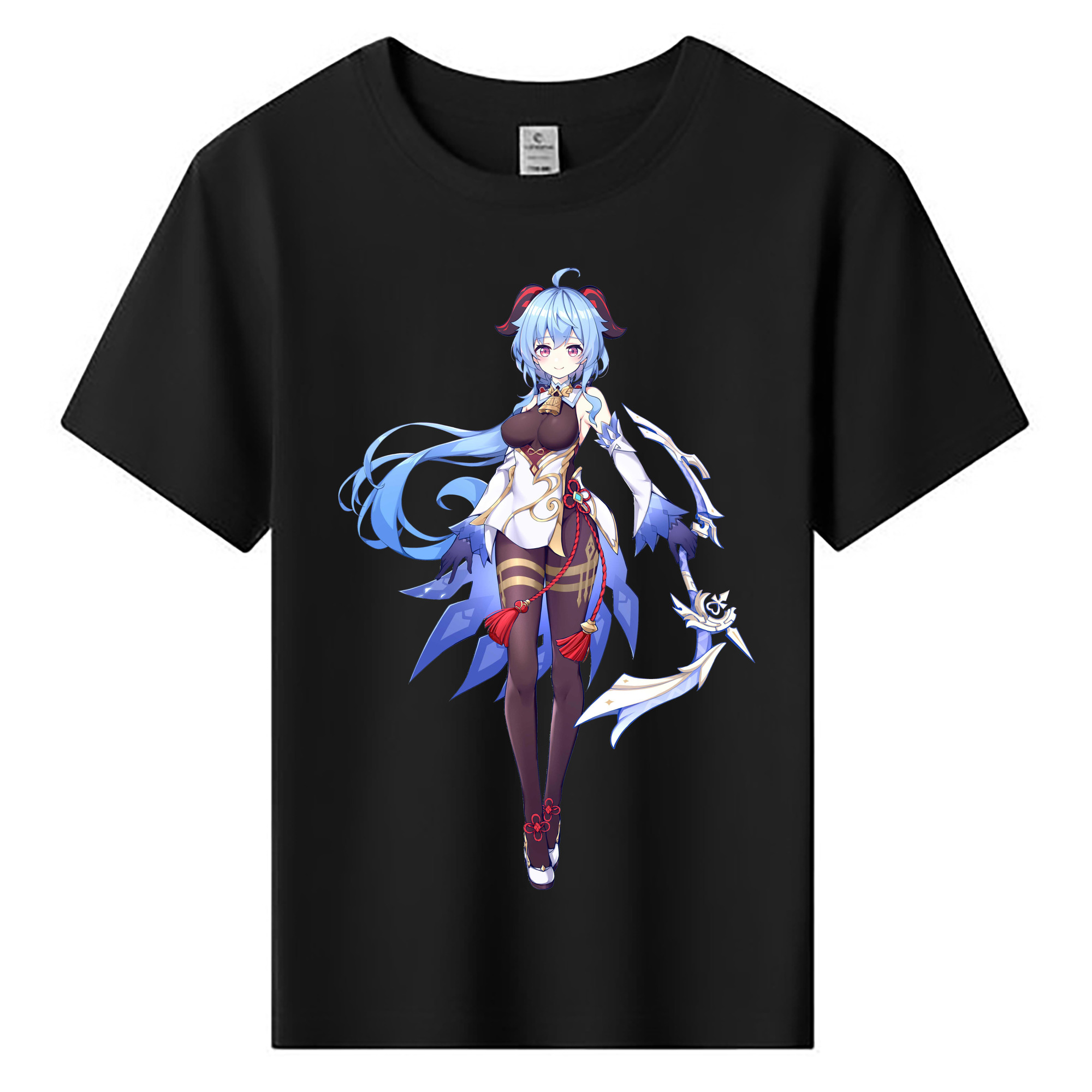 げんし神 甘雨 かんう genshin Ganyu 綿100％キッズTシャツ（フロントプリント）