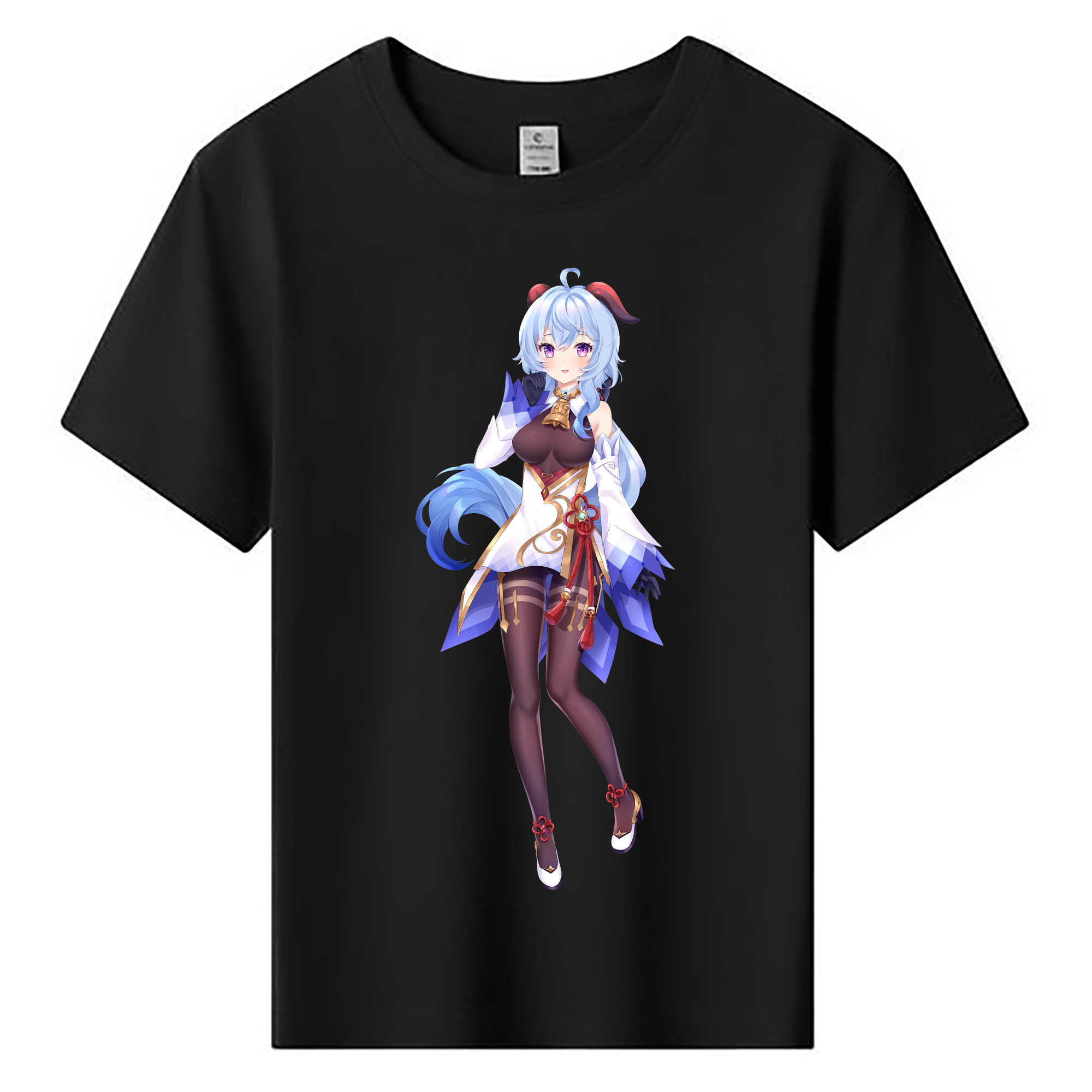 げんし神 甘雨 かんう genshin Ganyu 綿100％キッズTシャツ（フロントプリント）