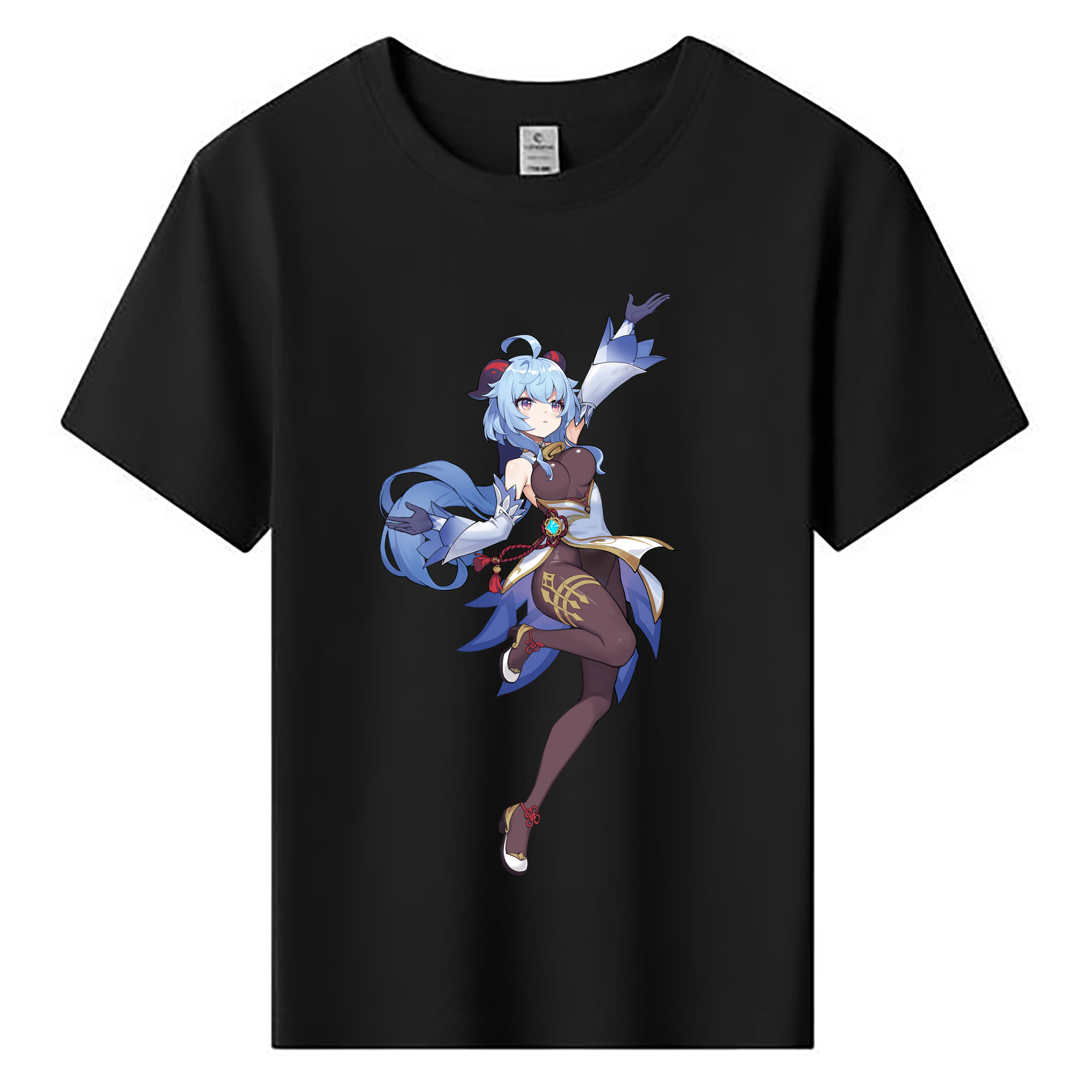 げんし神 甘雨 かんう genshin Ganyu 綿100％キッズTシャツ（フロントプリント）