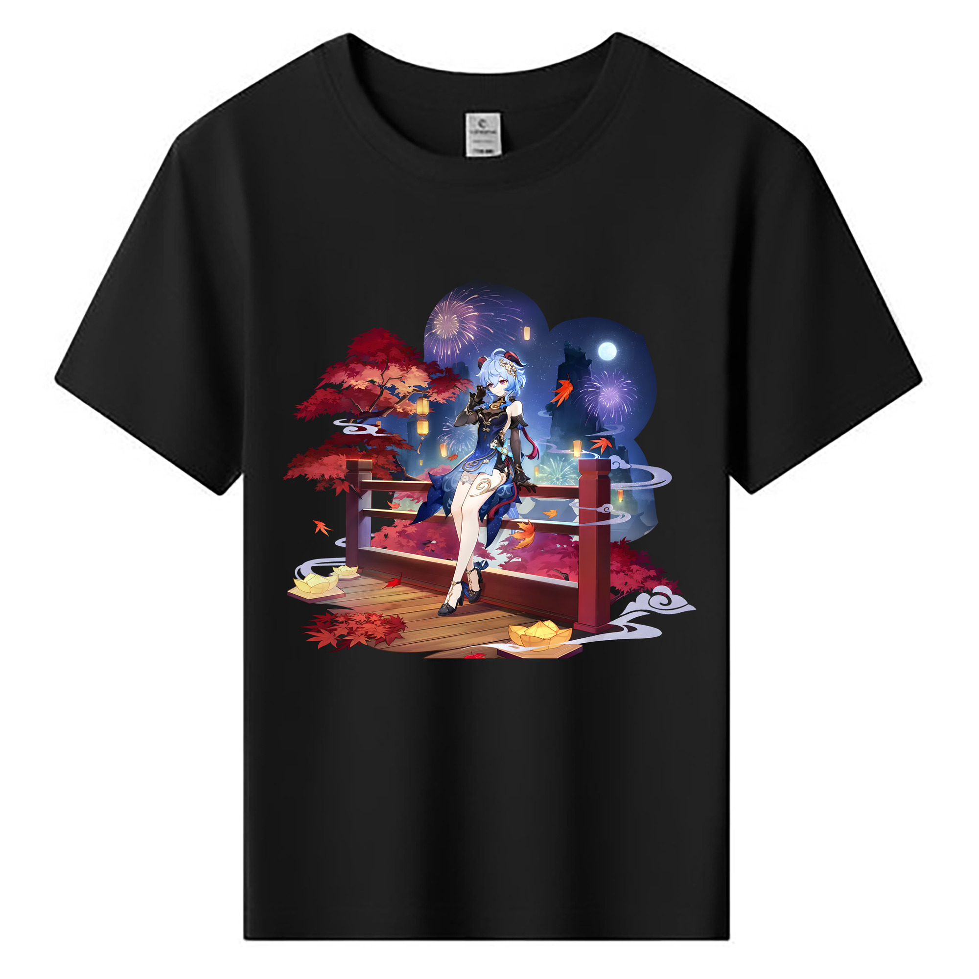 げんし神 甘雨 かんう genshin Ganyu 綿100％キッズTシャツ（フロントプリント）