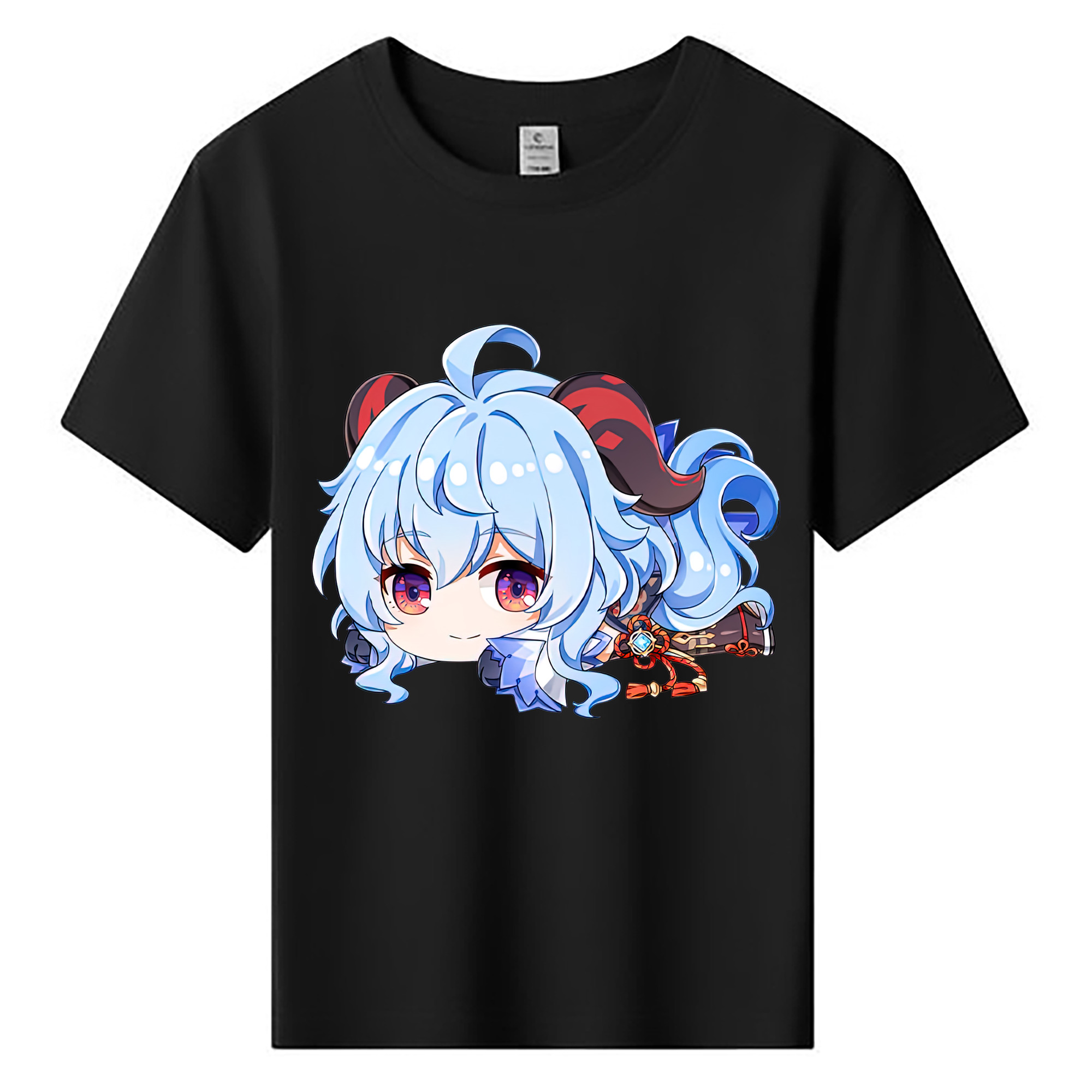 げんし神 甘雨 かんう genshin Ganyu 綿100％キッズTシャツ（フロントプリント）