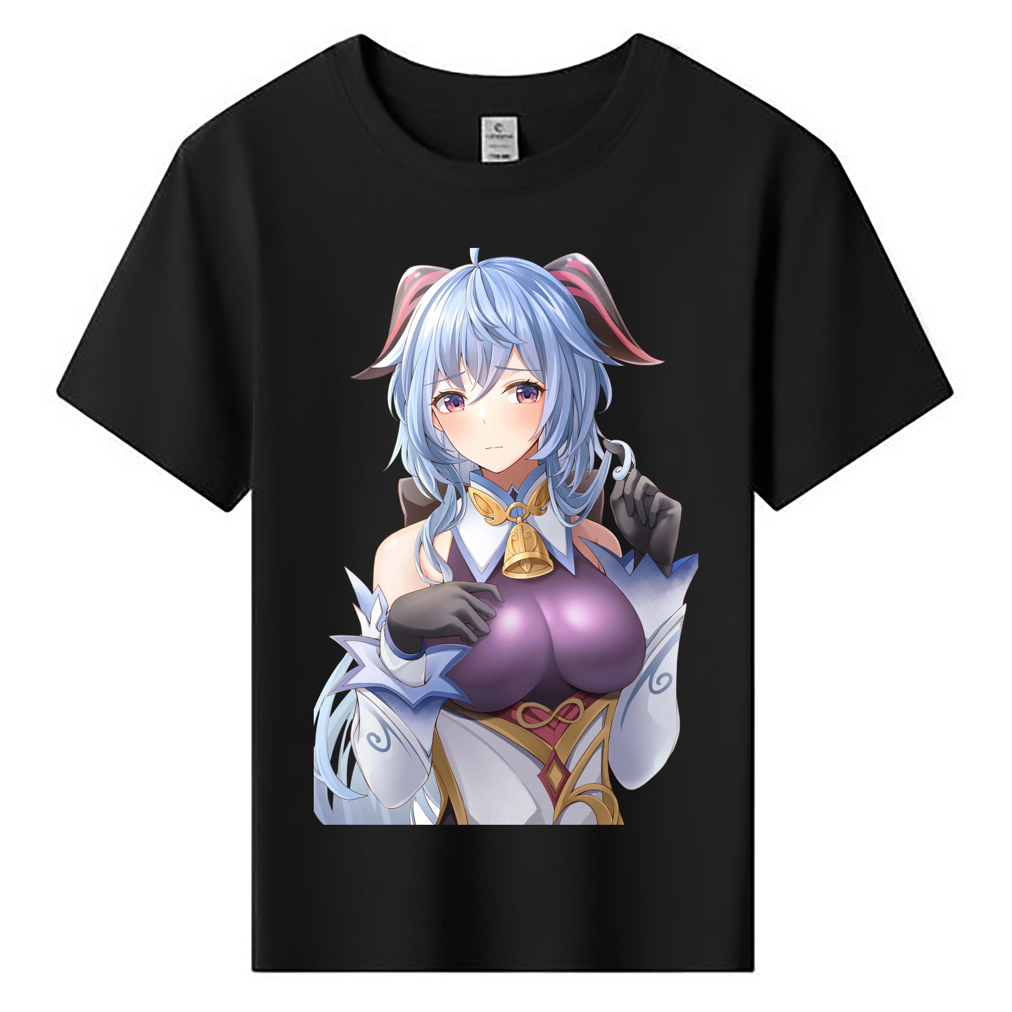げんし神 甘雨 かんう genshin Ganyu 綿100％キッズTシャツ（フロントプリント）