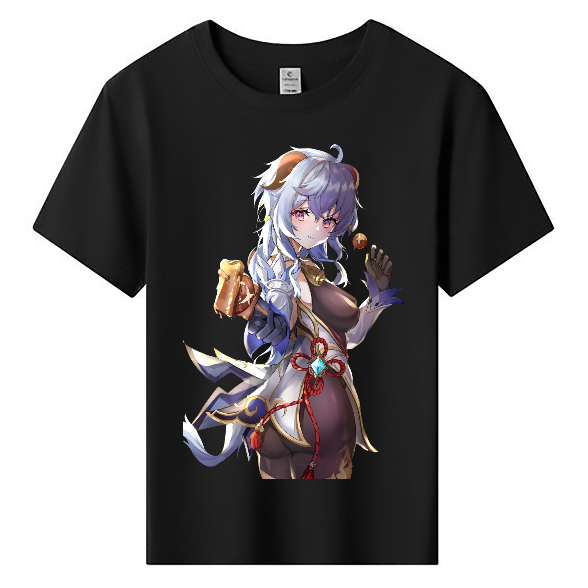 げんし神 甘雨 かんう genshin Ganyu 綿100％キッズTシャツ（フロントプリント）