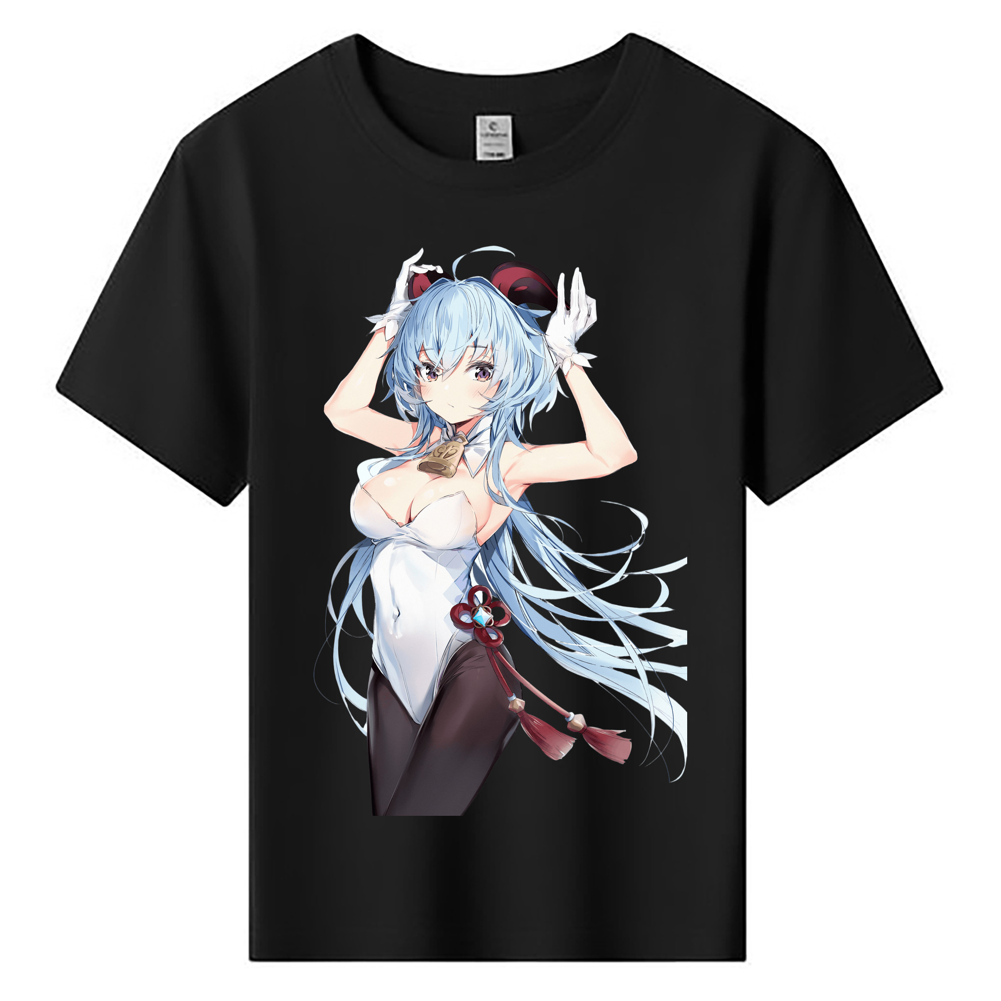 げんし神 甘雨 かんう genshin Ganyu 綿100％キッズTシャツ（フロントプリント）