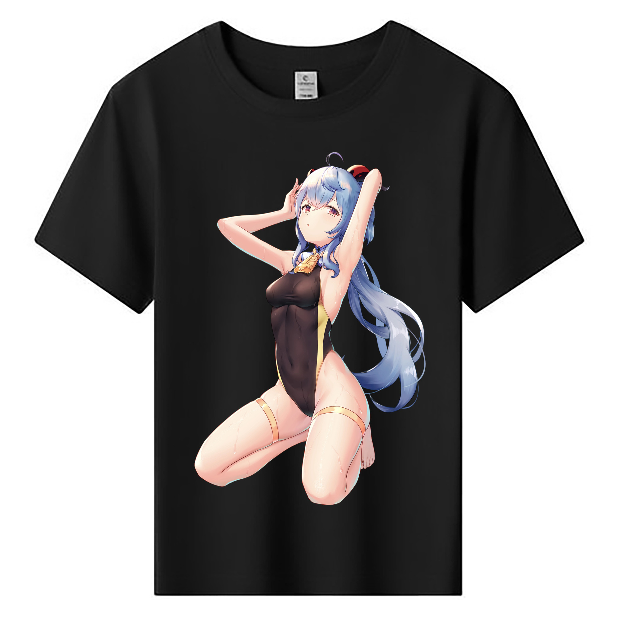 げんし神 甘雨 かんう genshin Ganyu 綿100％キッズTシャツ（フロントプリント）
