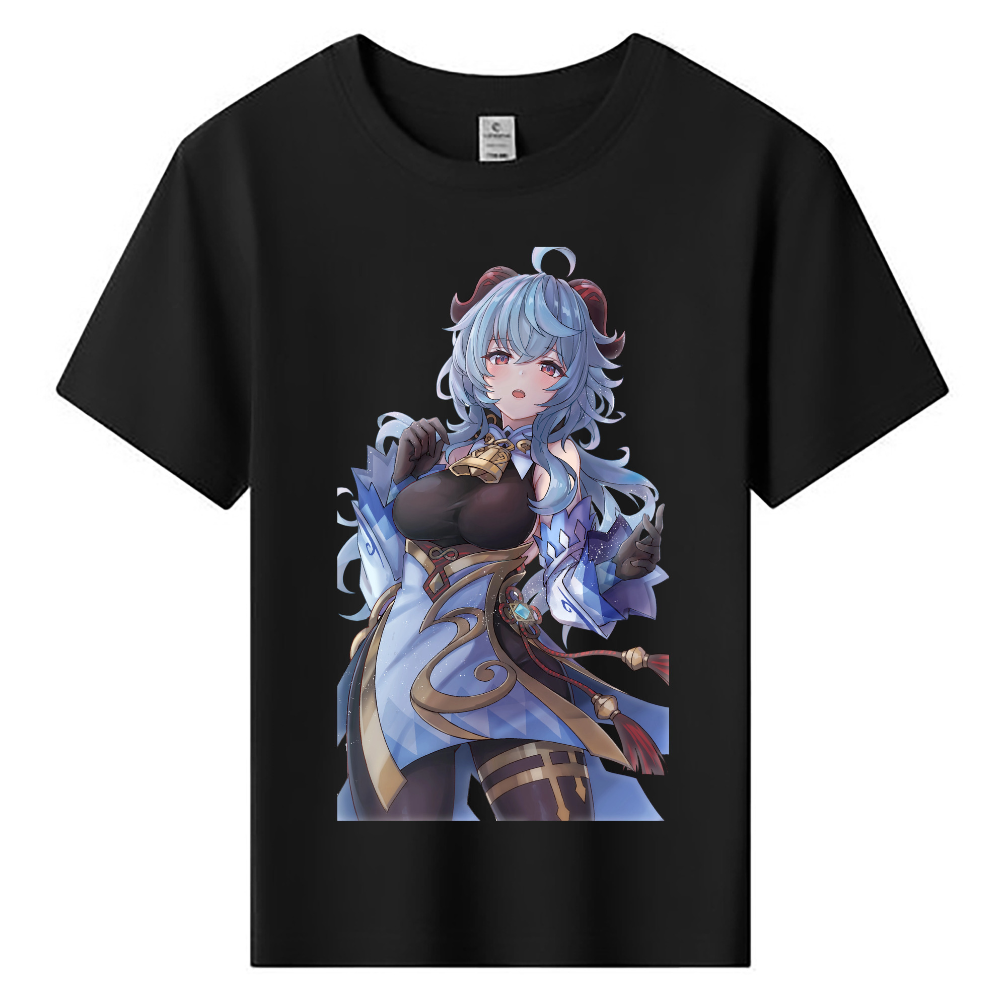 げんし神 甘雨 かんう genshin Ganyu 綿100％キッズTシャツ（フロントプリント）