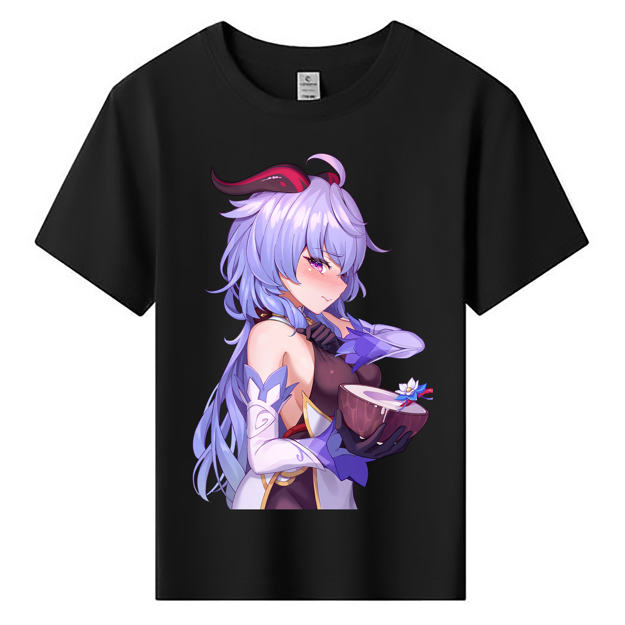 げんし神 甘雨 かんう genshin Ganyu 綿100％キッズTシャツ（フロントプリント）
