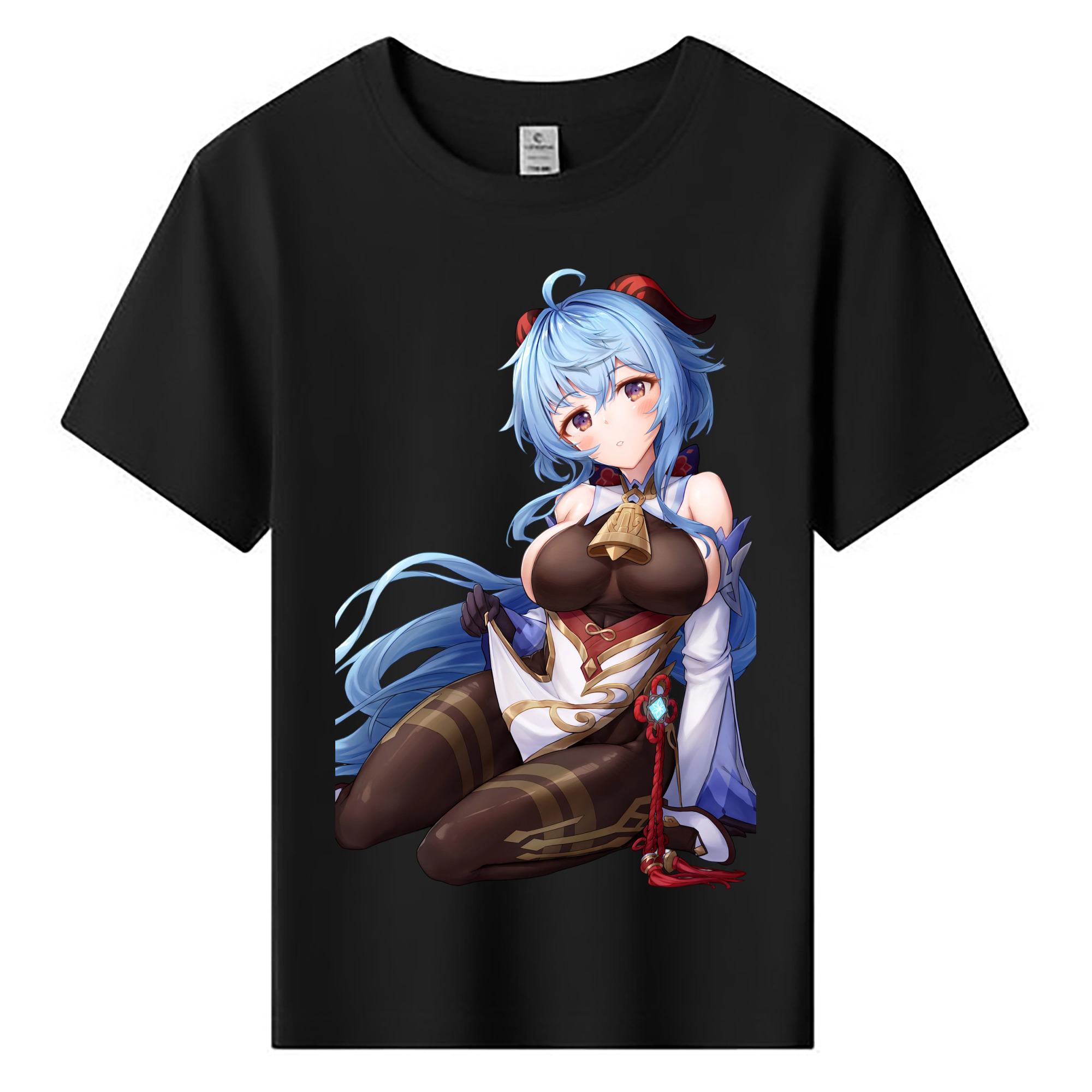 げんし神 甘雨 かんう genshin Ganyu 綿100％キッズTシャツ（フロントプリント）