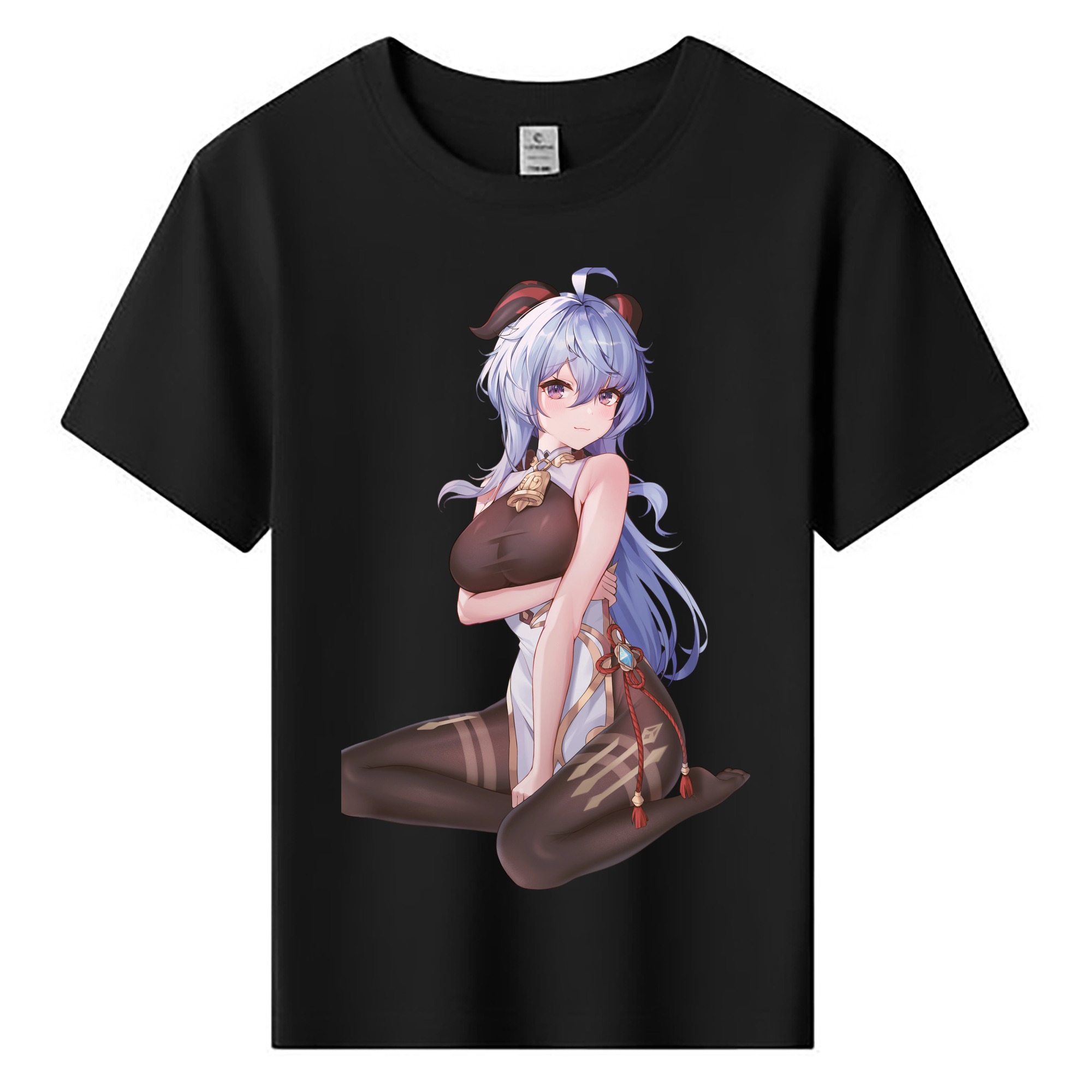 げんし神 甘雨 かんう genshin Ganyu 綿100％キッズTシャツ（フロントプリント）