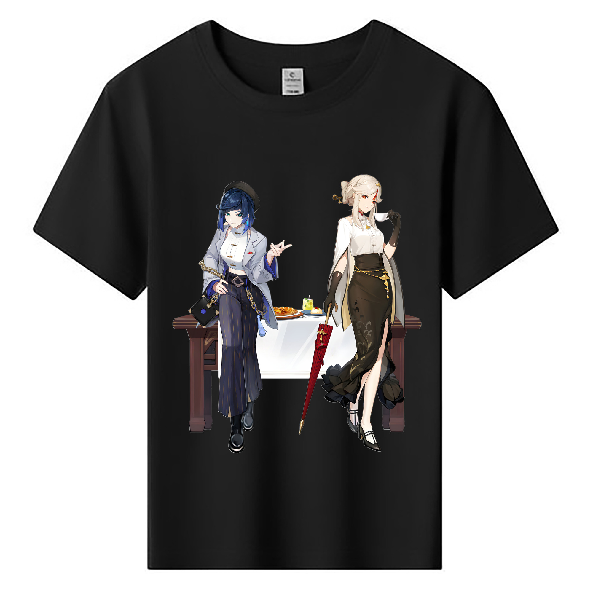 げんし神 夜兰 やらん genshin Yaran 綿100％キッズTシャツ（フロントプリント）