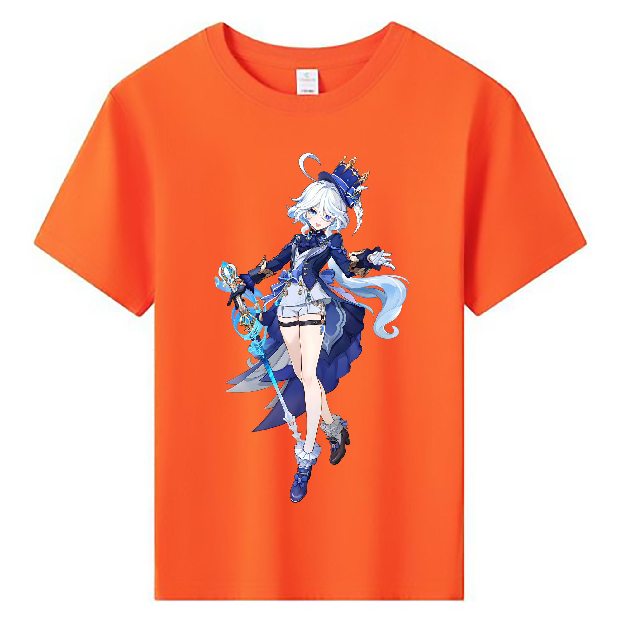 げんし神 フリーナ genshin Furina 綿100％キッズTシャツ（フロントプリント）