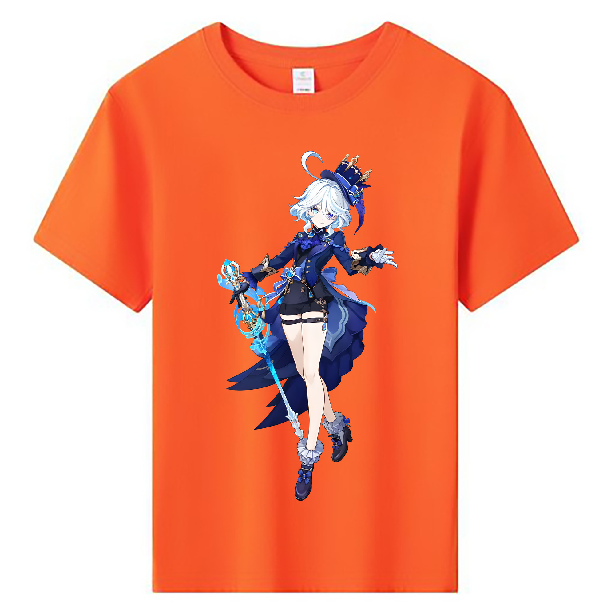 げんし神 フリーナ genshin Furina 綿100％キッズTシャツ（フロントプリント）