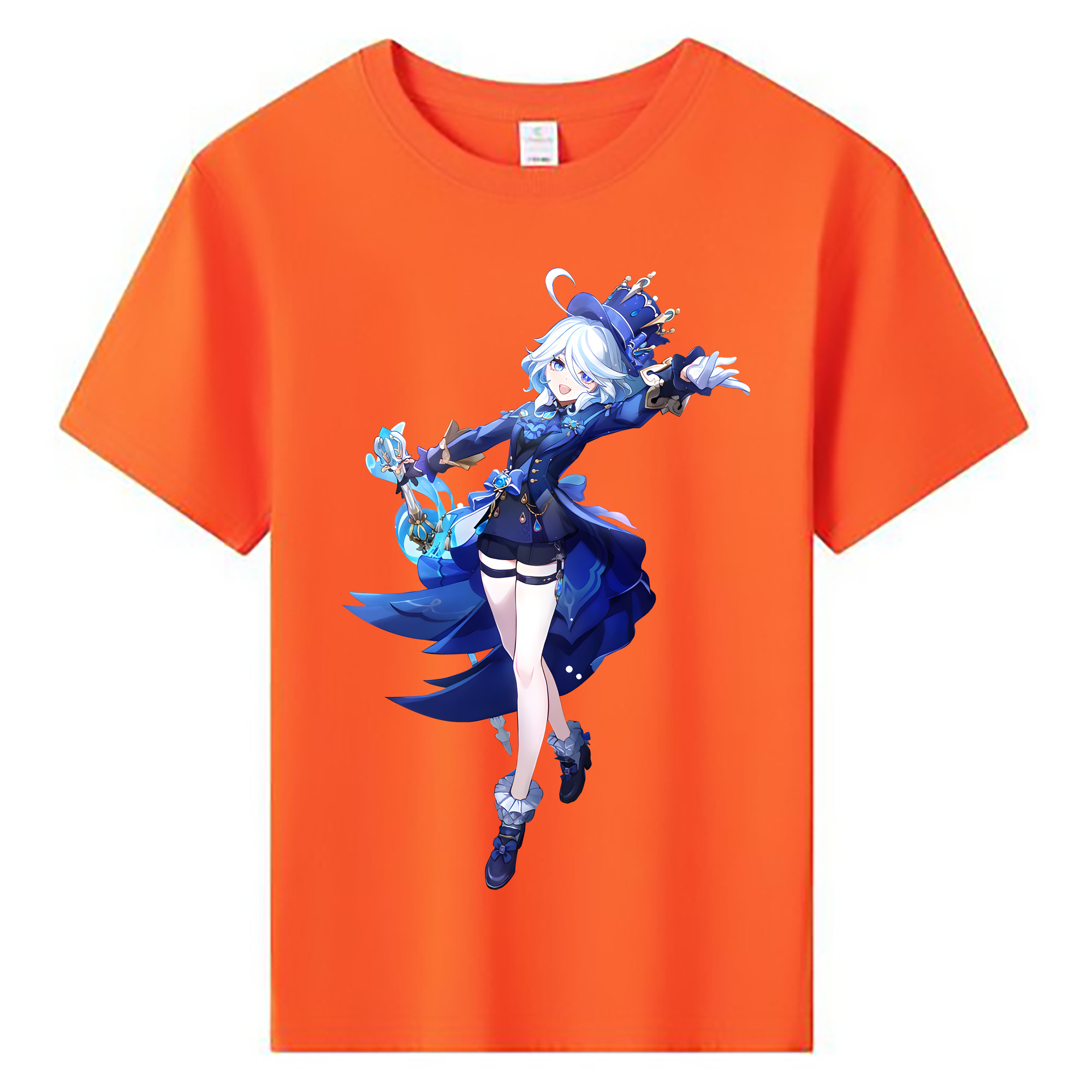 げんし神 フリーナ genshin Furina 綿100％キッズTシャツ（フロントプリント）