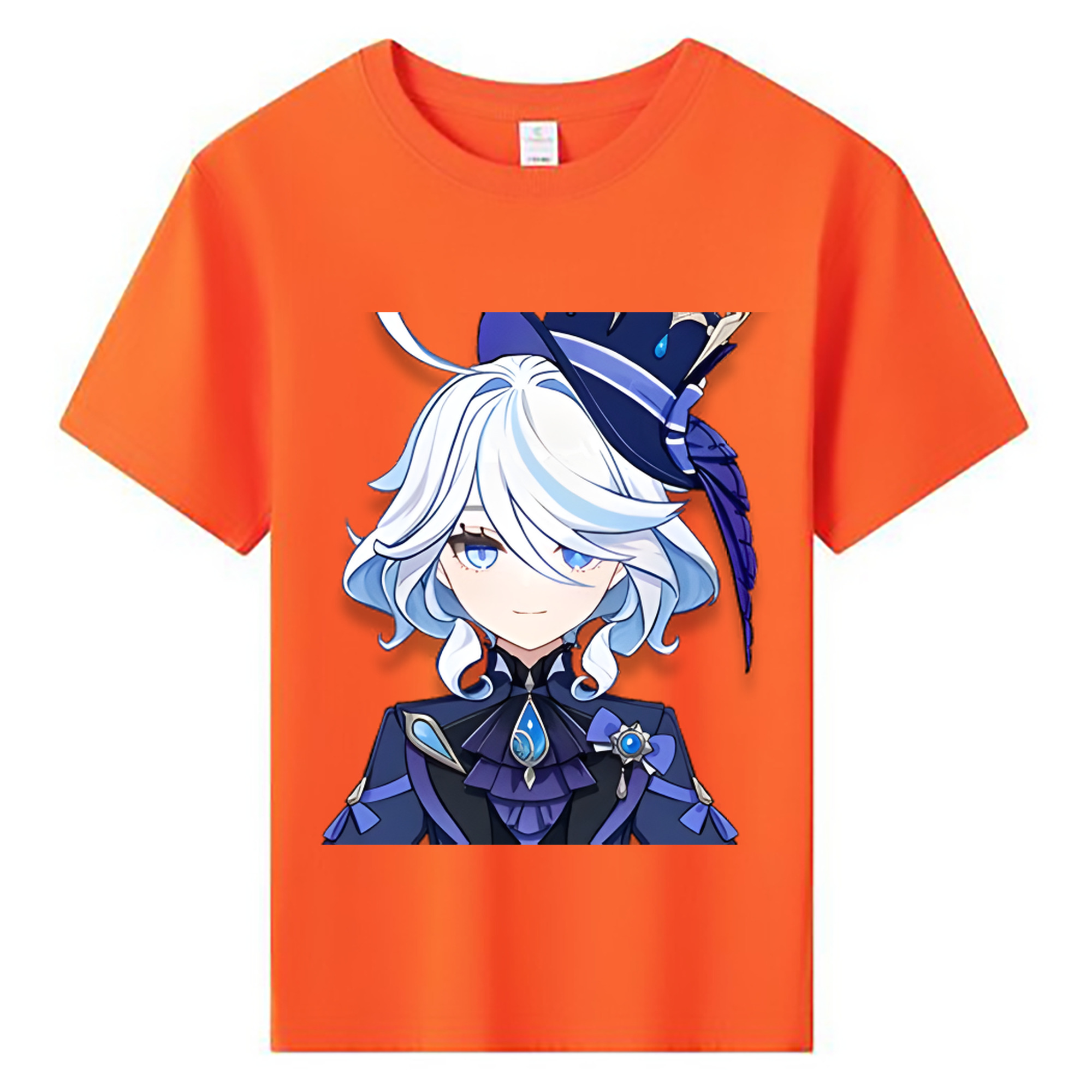 げんし神 フリーナ genshin Furina 綿100％キッズTシャツ（フロントプリント）