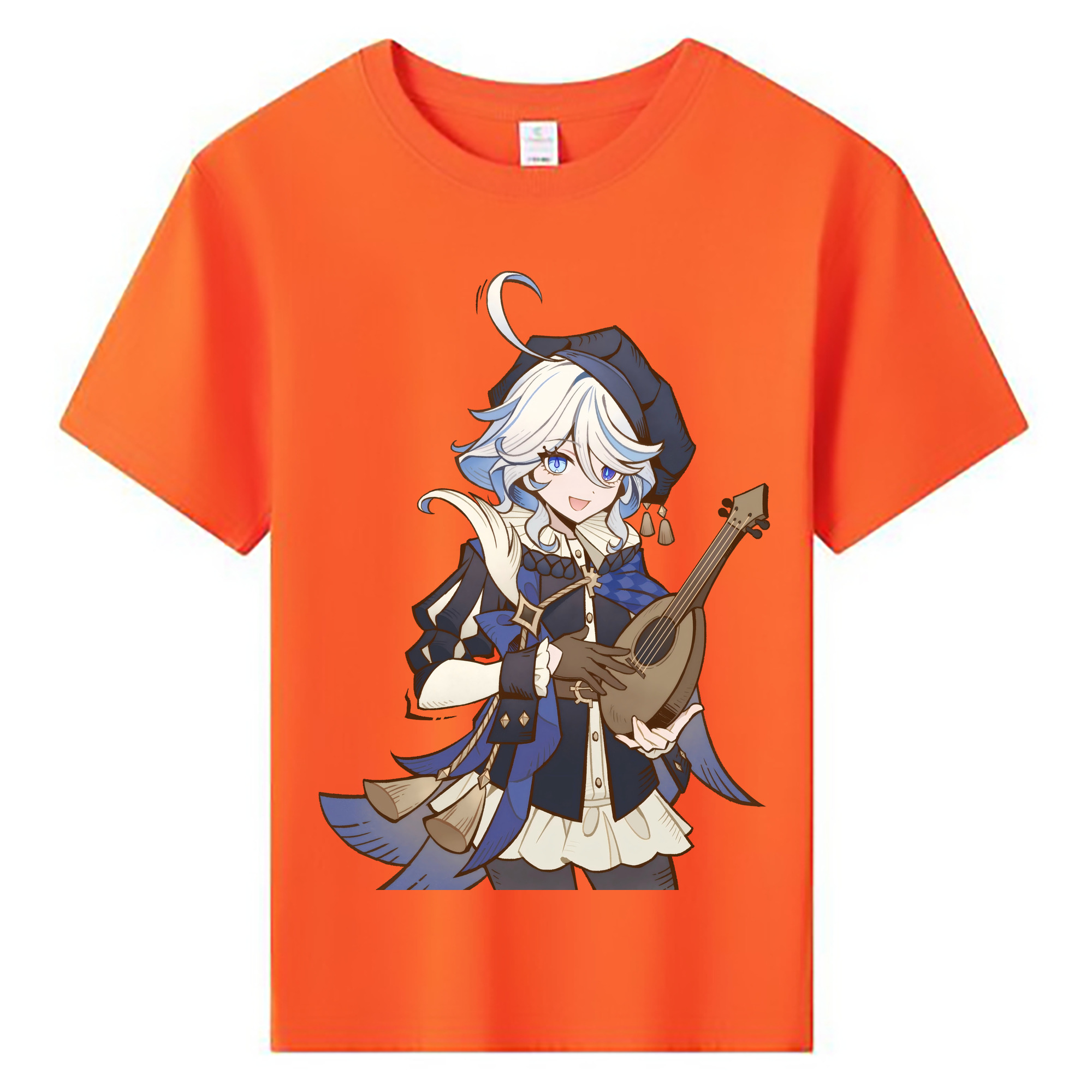 げんし神 フリーナ genshin Furina 綿100％キッズTシャツ（フロントプリント）