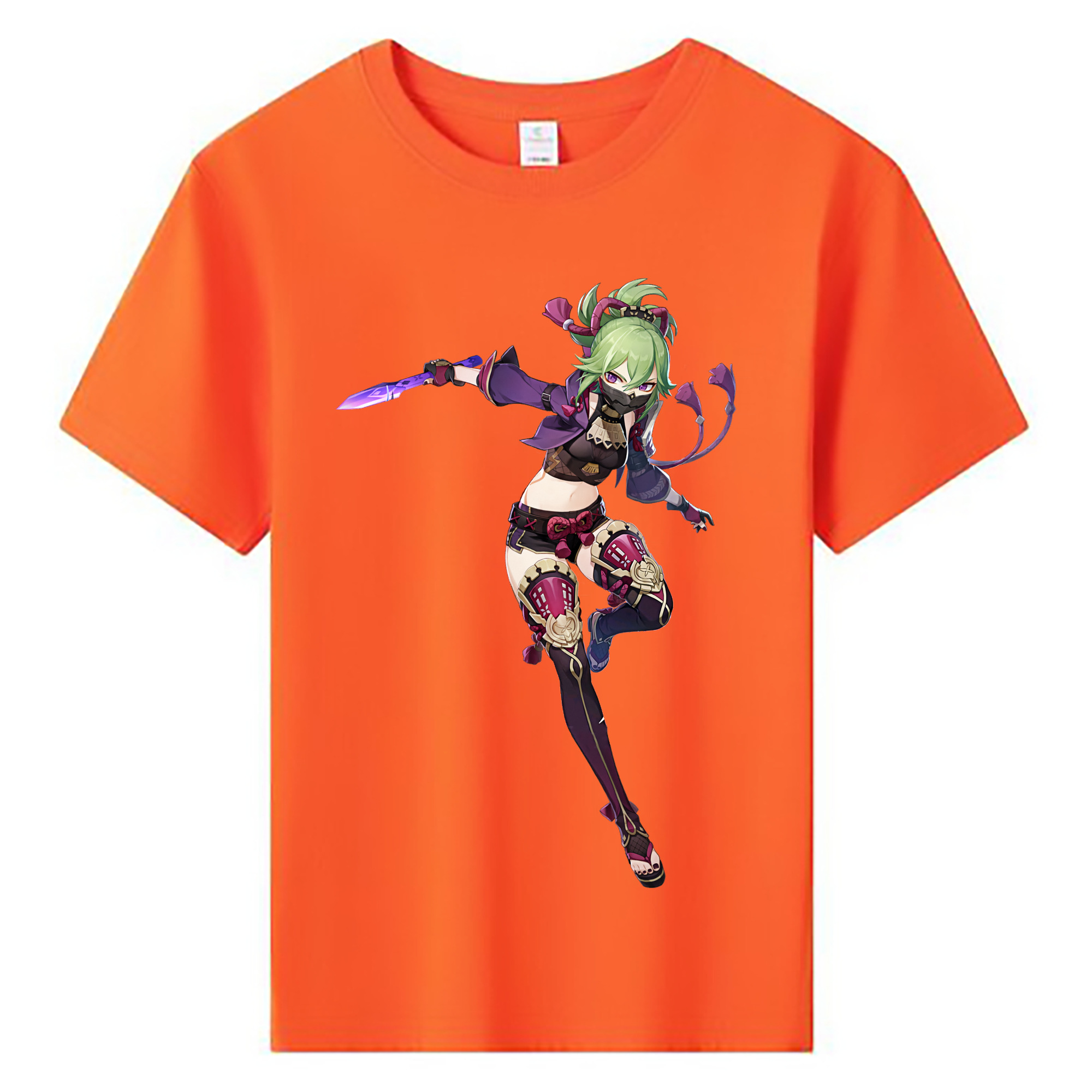 げんし神  久岐忍 くき しのぶ genshin Kuki Shinobu 綿100％キッズTシャツ（フロントプリント）
