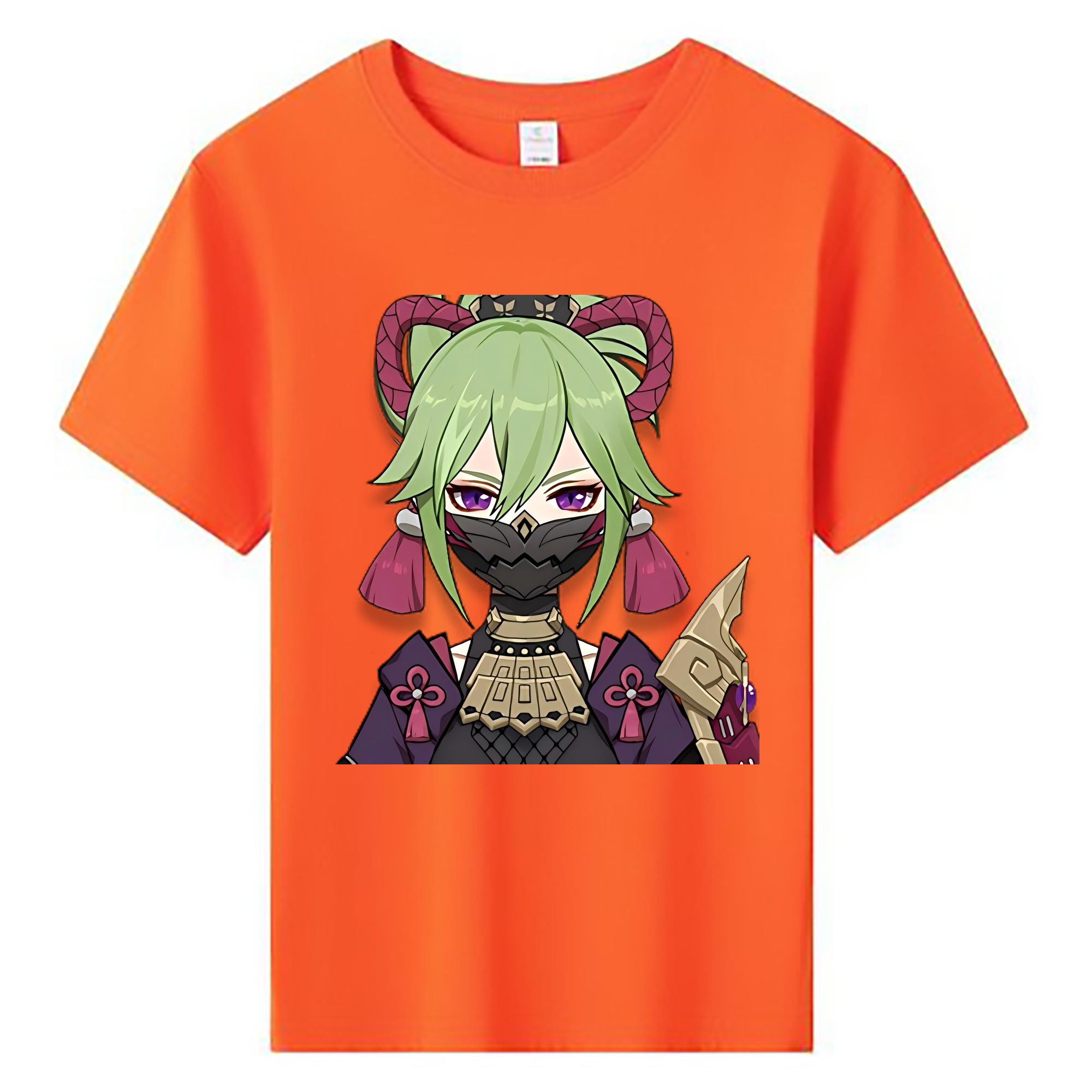 げんし神  久岐忍 くき しのぶ genshin Kuki Shinobu 綿100％キッズTシャツ（フロントプリント）
