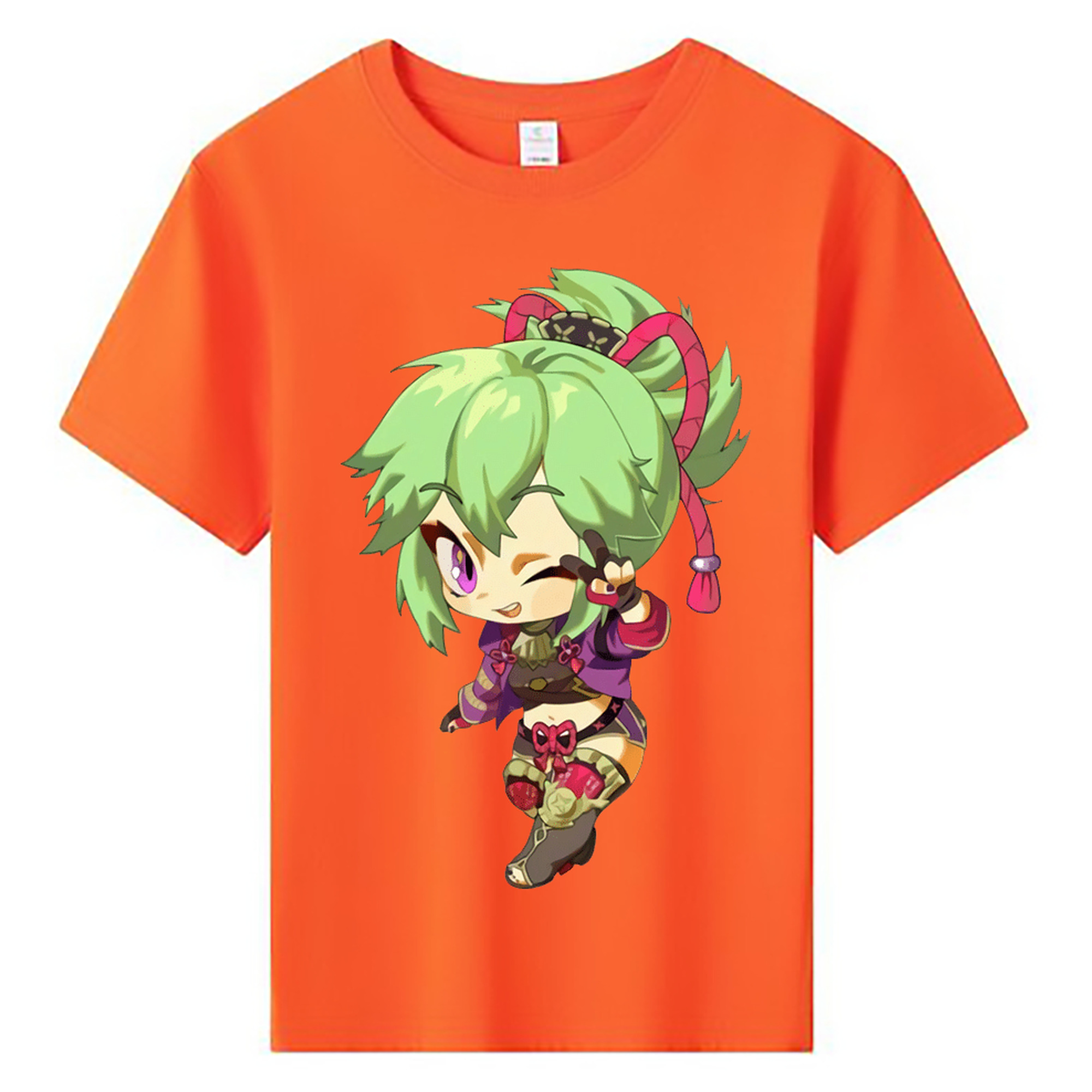 げんし神  久岐忍 くき しのぶ genshin Kuki Shinobu 綿100％キッズTシャツ（フロントプリント）
