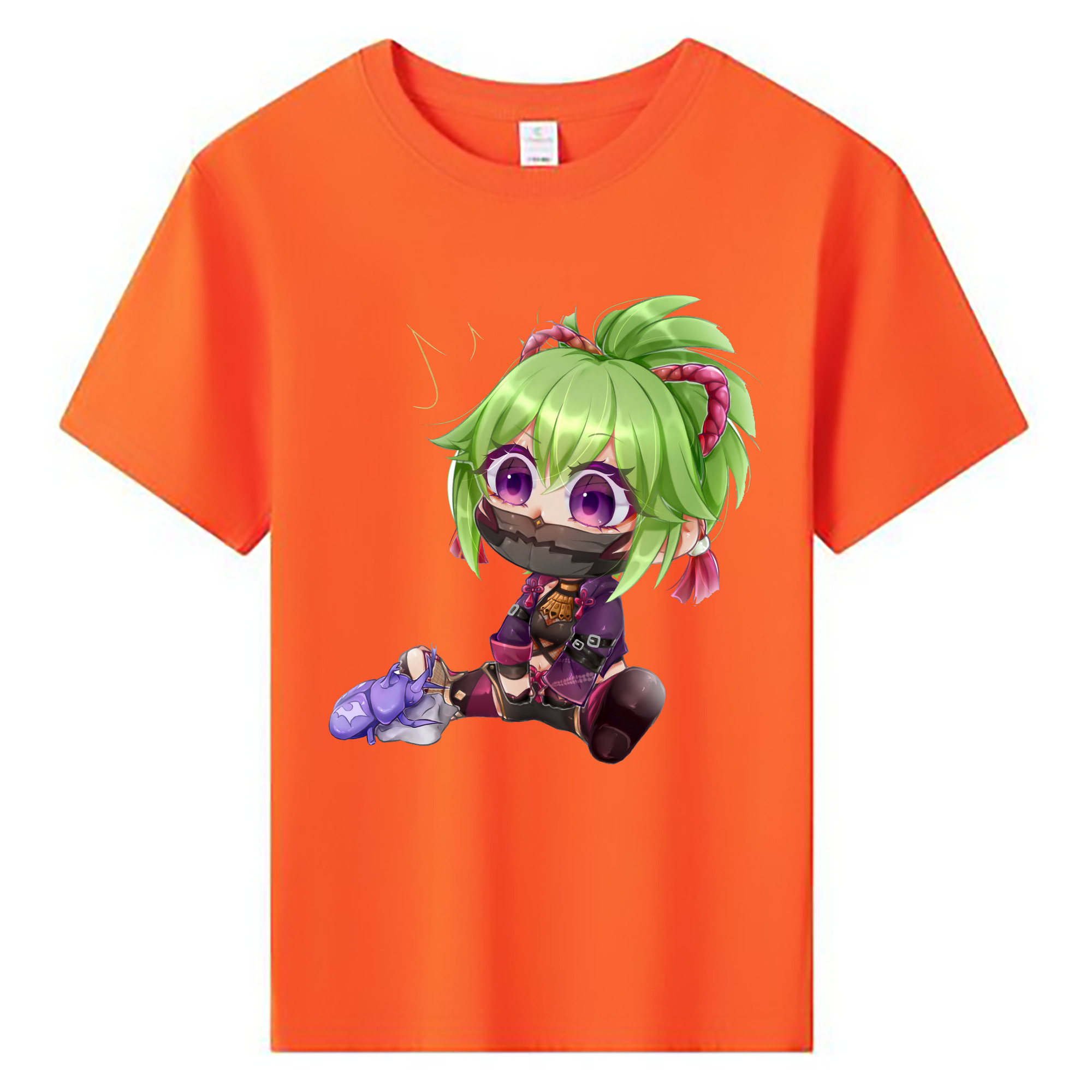 げんし神  久岐忍 くき しのぶ genshin Kuki Shinobu 綿100％キッズTシャツ（フロントプリント）