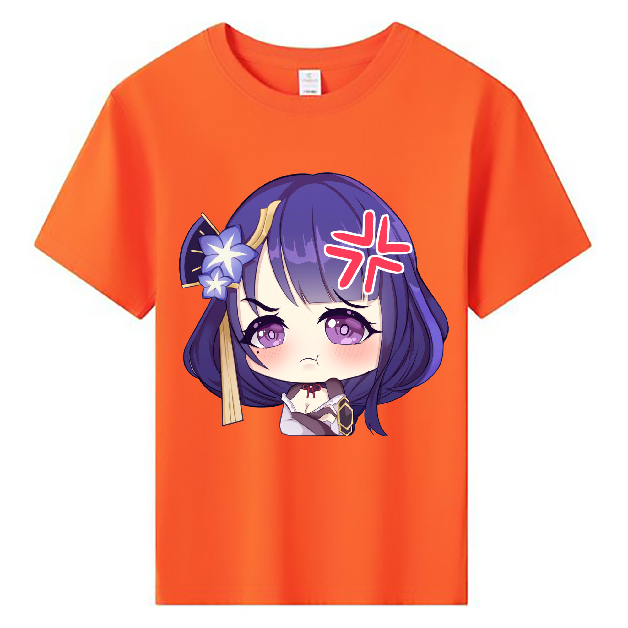 げんし神 雷電将軍 らいでんしょうぐん genshin Raiden Shogun 綿100％キッズTシャツ（フロントプリント）