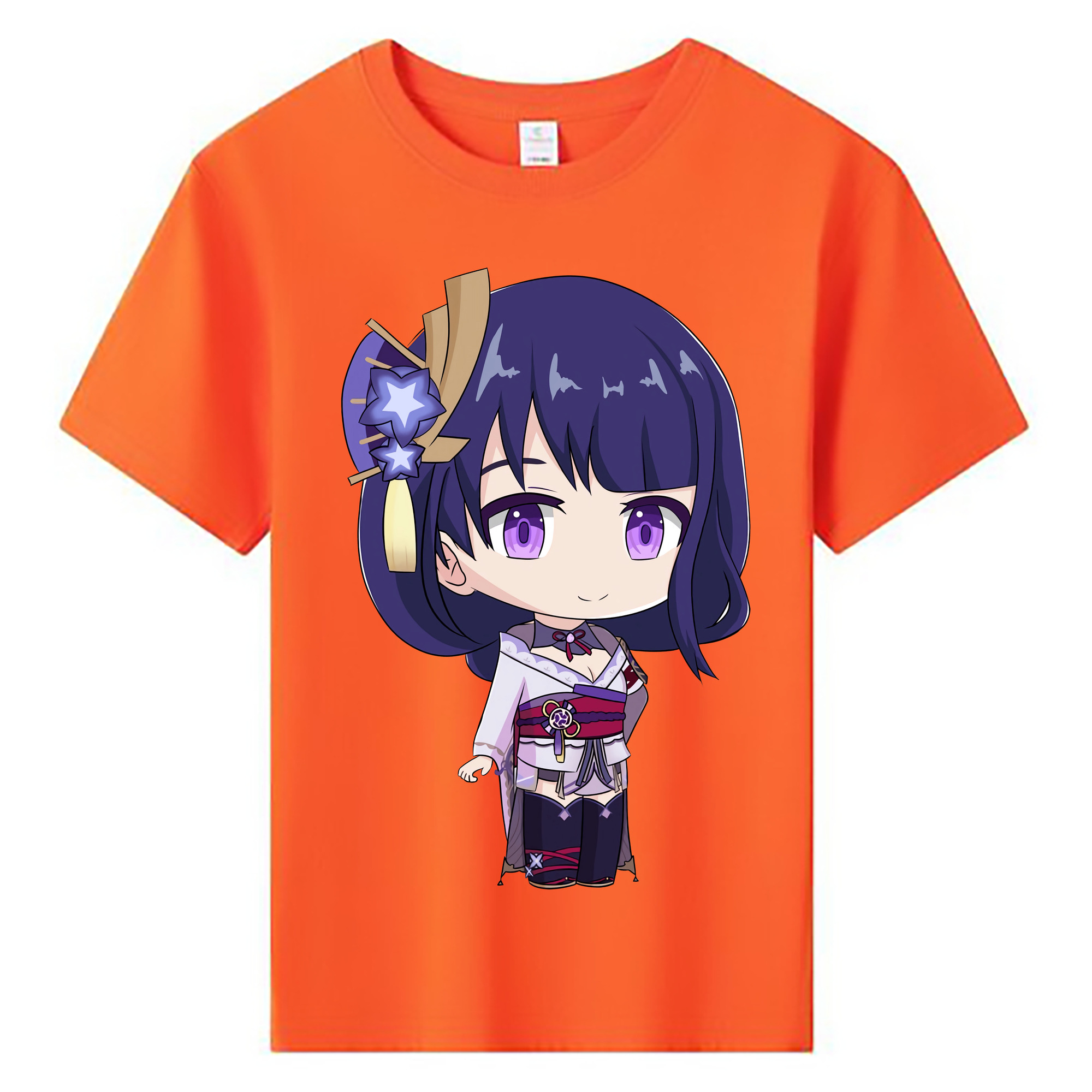 げんし神 雷電将軍 らいでんしょうぐん genshin Raiden Shogun 綿100％キッズTシャツ（フロントプリント）