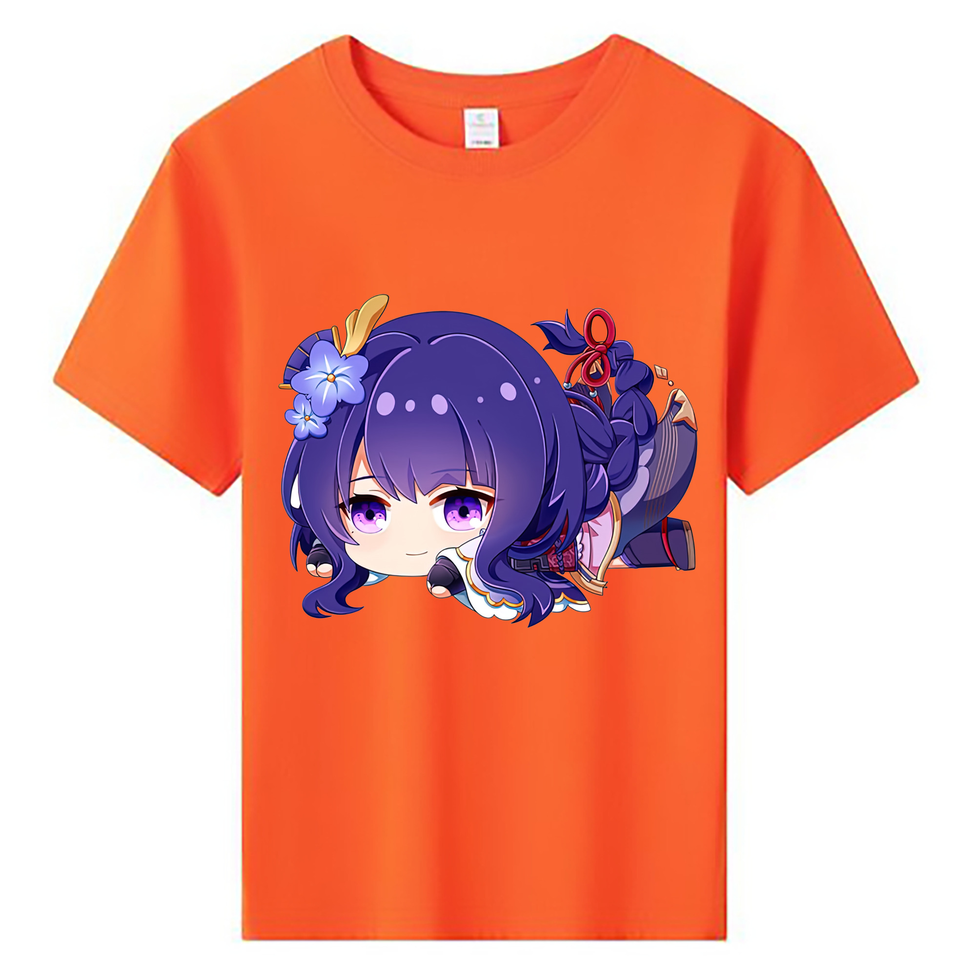 げんし神 雷電将軍 らいでんしょうぐん genshin Raiden Shogun 綿100％キッズTシャツ（フロントプリント）