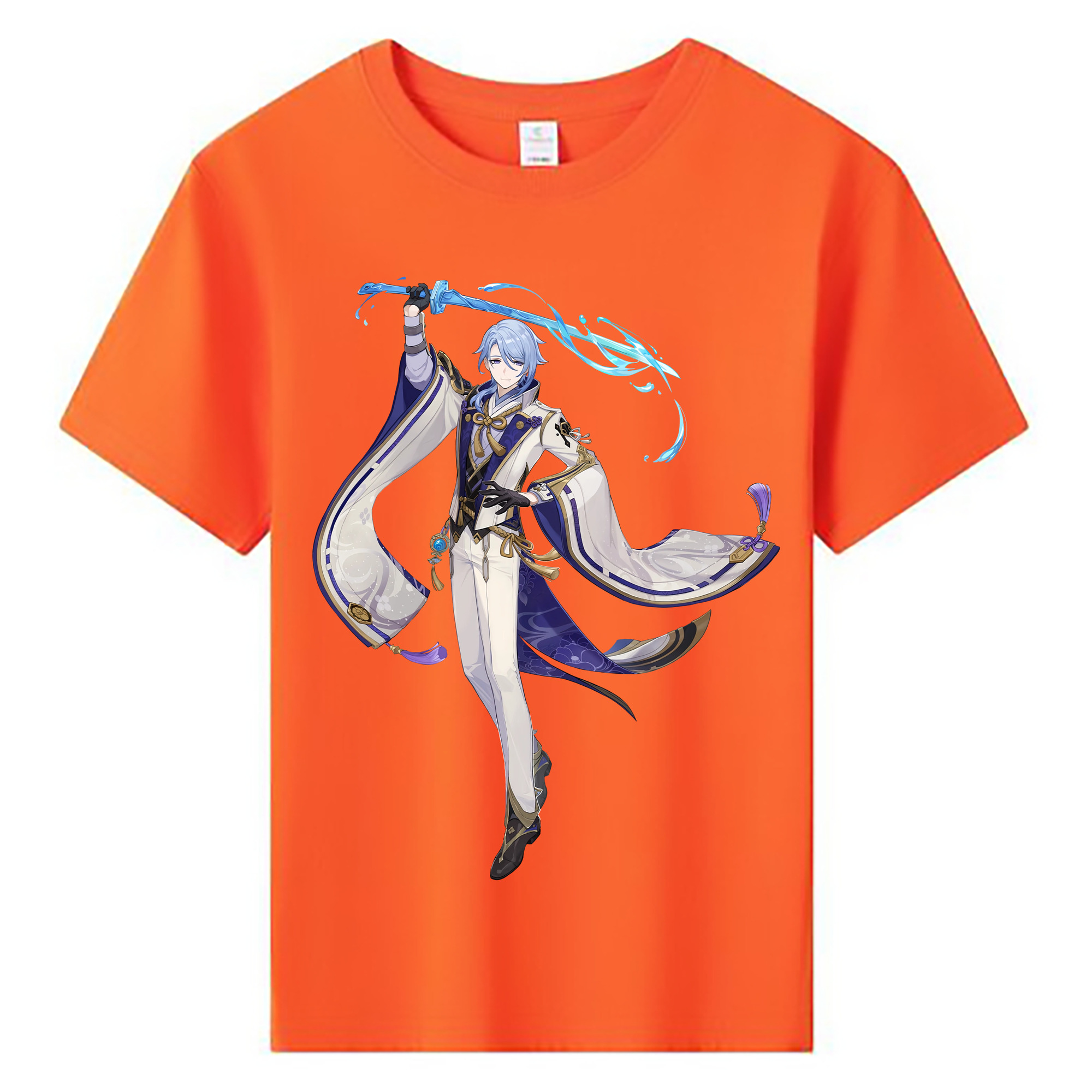 げんし神 神里綾人 かみさとあやと genshin Kamisato Ayato 綿100％キッズTシャツ（フロントプリント）