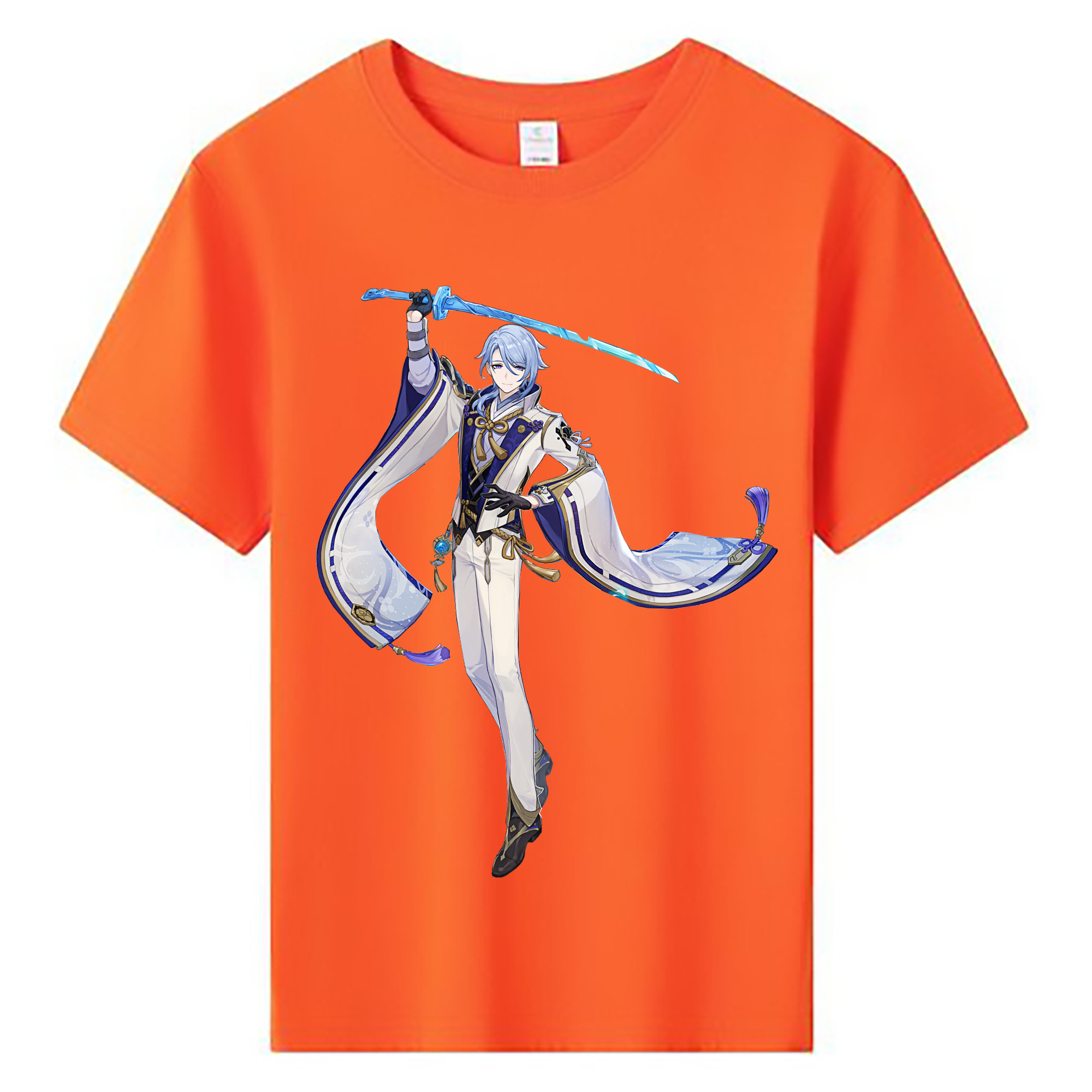 げんし神 神里綾人 かみさとあやと genshin Kamisato Ayato 綿100％キッズTシャツ（フロントプリント）