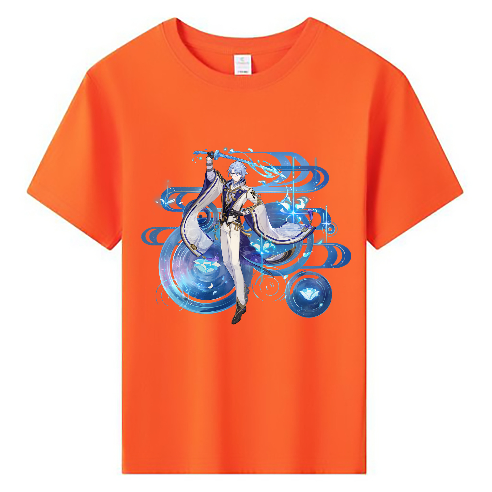 げんし神 神里綾人 かみさとあやと genshin Kamisato Ayato 綿100％キッズTシャツ（フロントプリント）