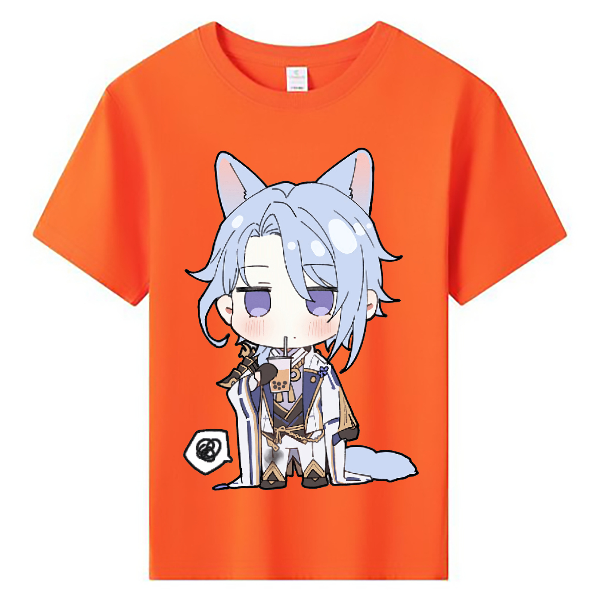 げんし神 神里綾人 かみさとあやと genshin Kamisato Ayato 綿100％キッズTシャツ（フロントプリント）
