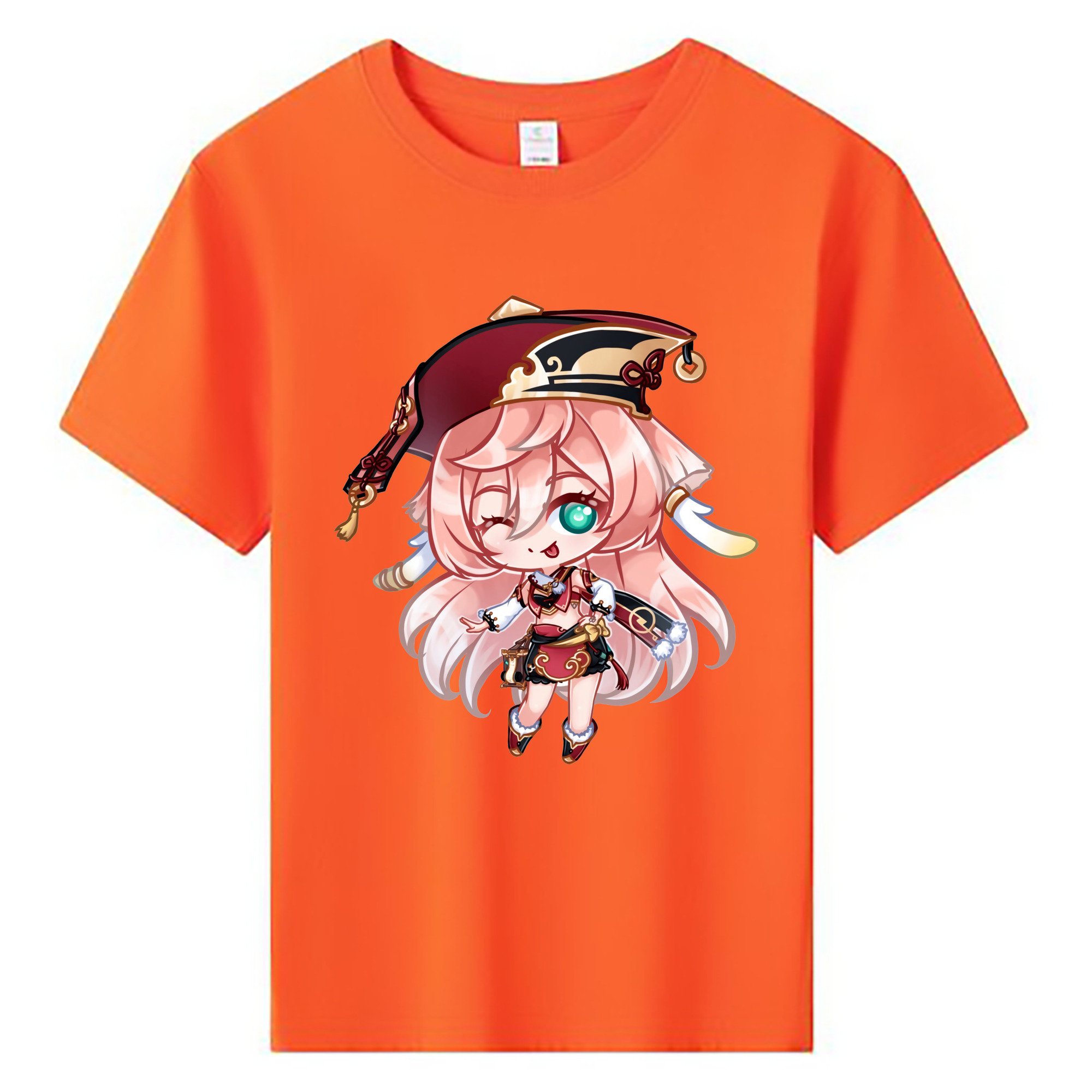 げんし神 ヤンフェイ genshin Yanfei 綿100％キッズTシャツ（フロントプリント）