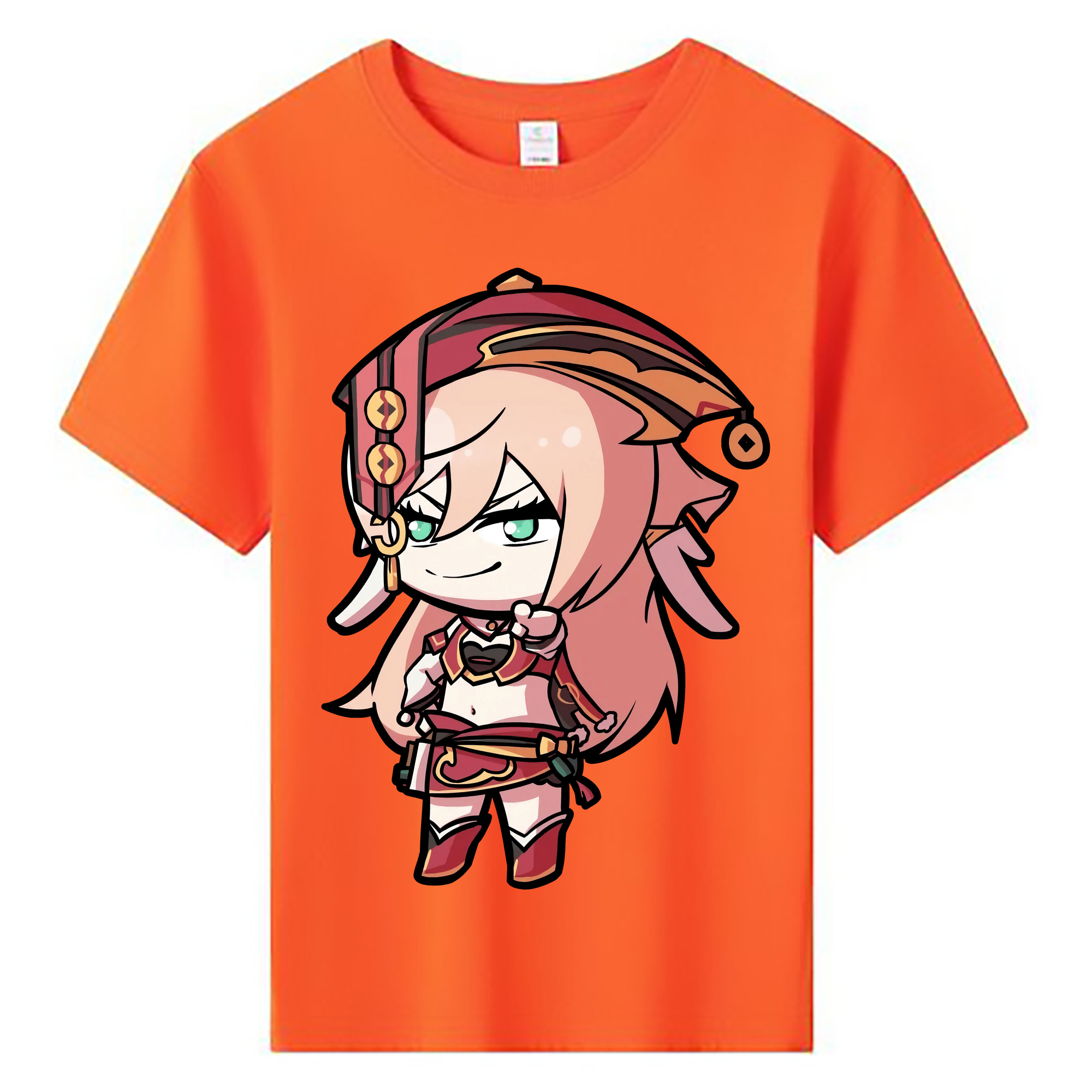 げんし神 ヤンフェイ genshin Yanfei 綿100％キッズTシャツ（フロントプリント）