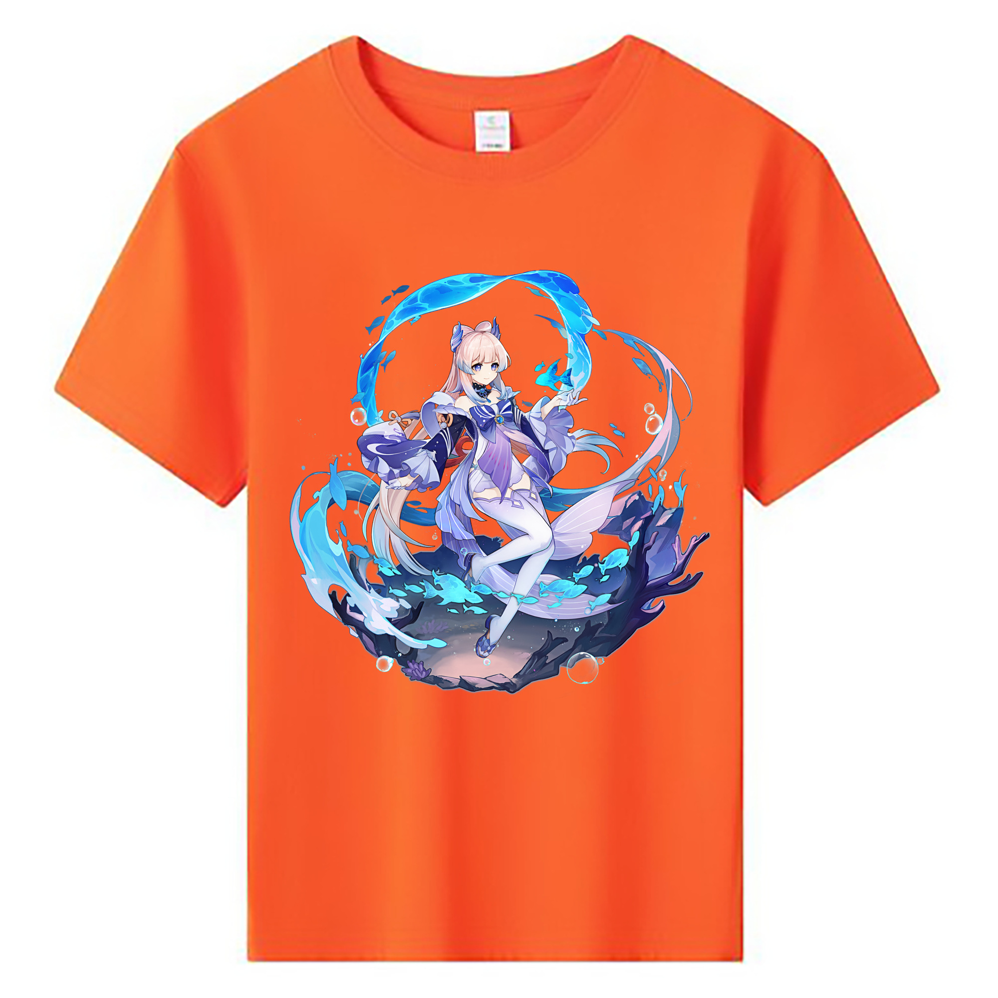 げんし神 珊瑚宮心海 サンゴノミヤ・ココミ genshin Sangonomiya Kokomi 綿100％キッズTシャツ（フロントプリント）