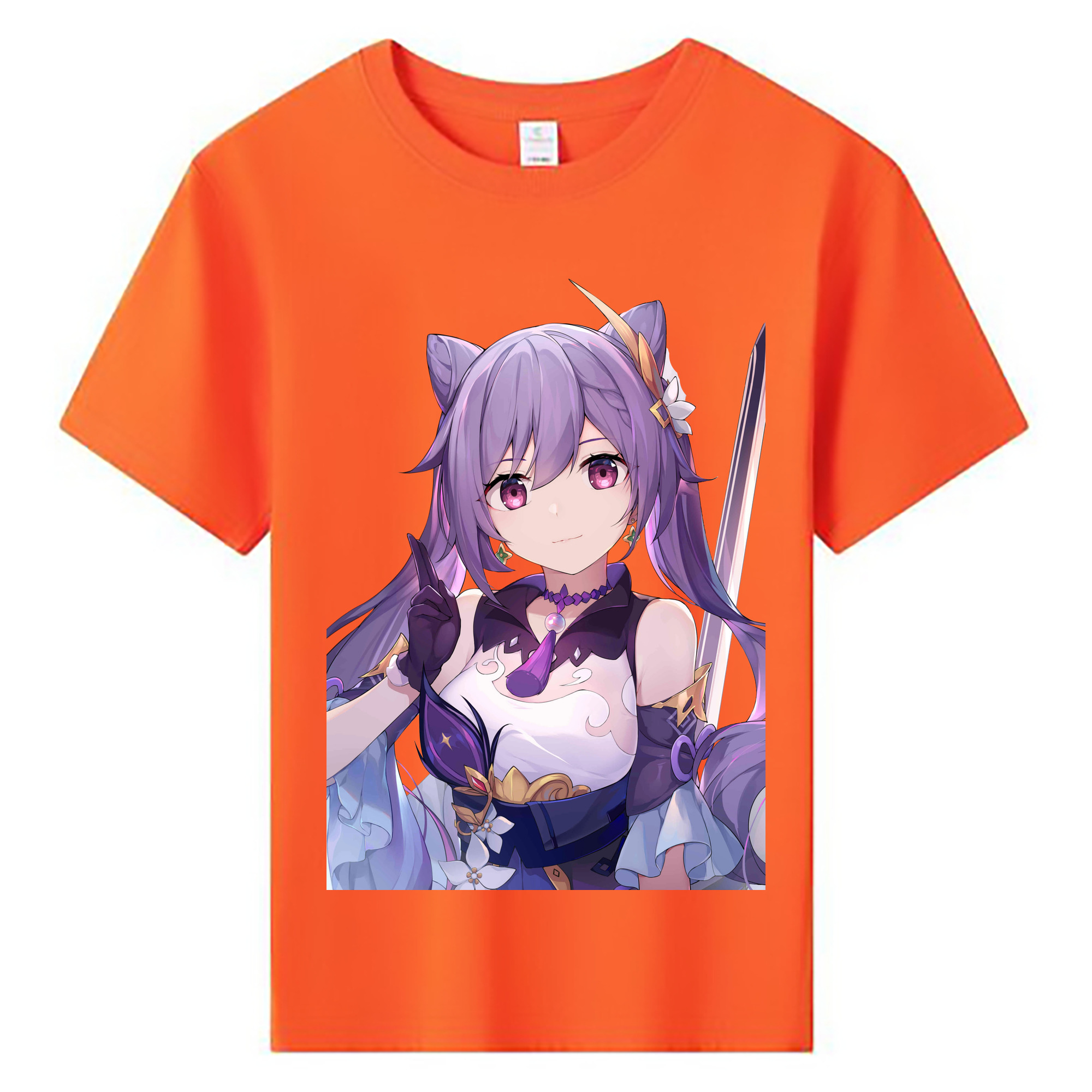げんし神 刻晴 こくせい genshin Kokusei 綿100％キッズTシャツ（フロントプリント）