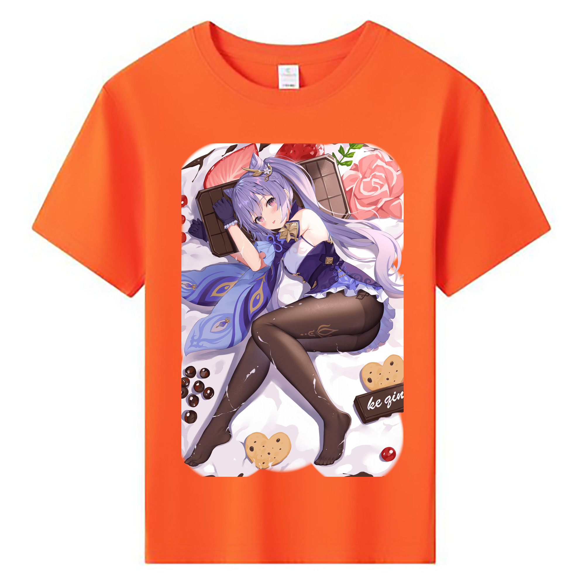 げんし神 刻晴 こくせい genshin Kokusei 綿100％キッズTシャツ（フロントプリント）