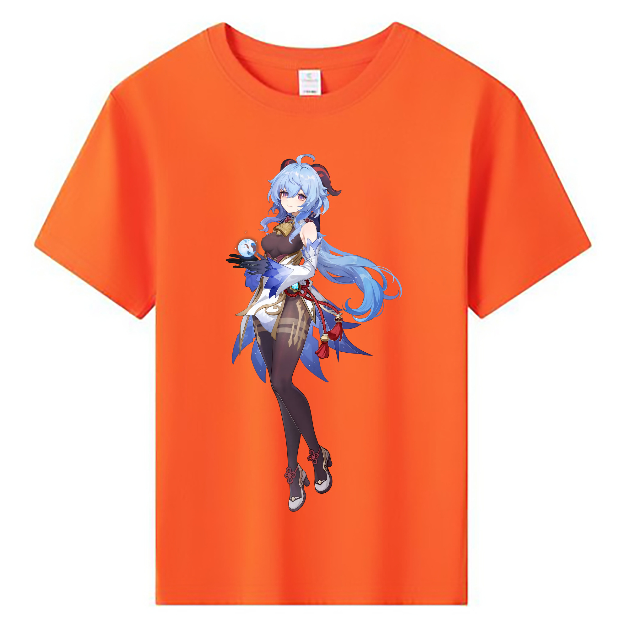 げんし神 甘雨 かんう genshin Ganyu 綿100％キッズTシャツ（フロントプリント）