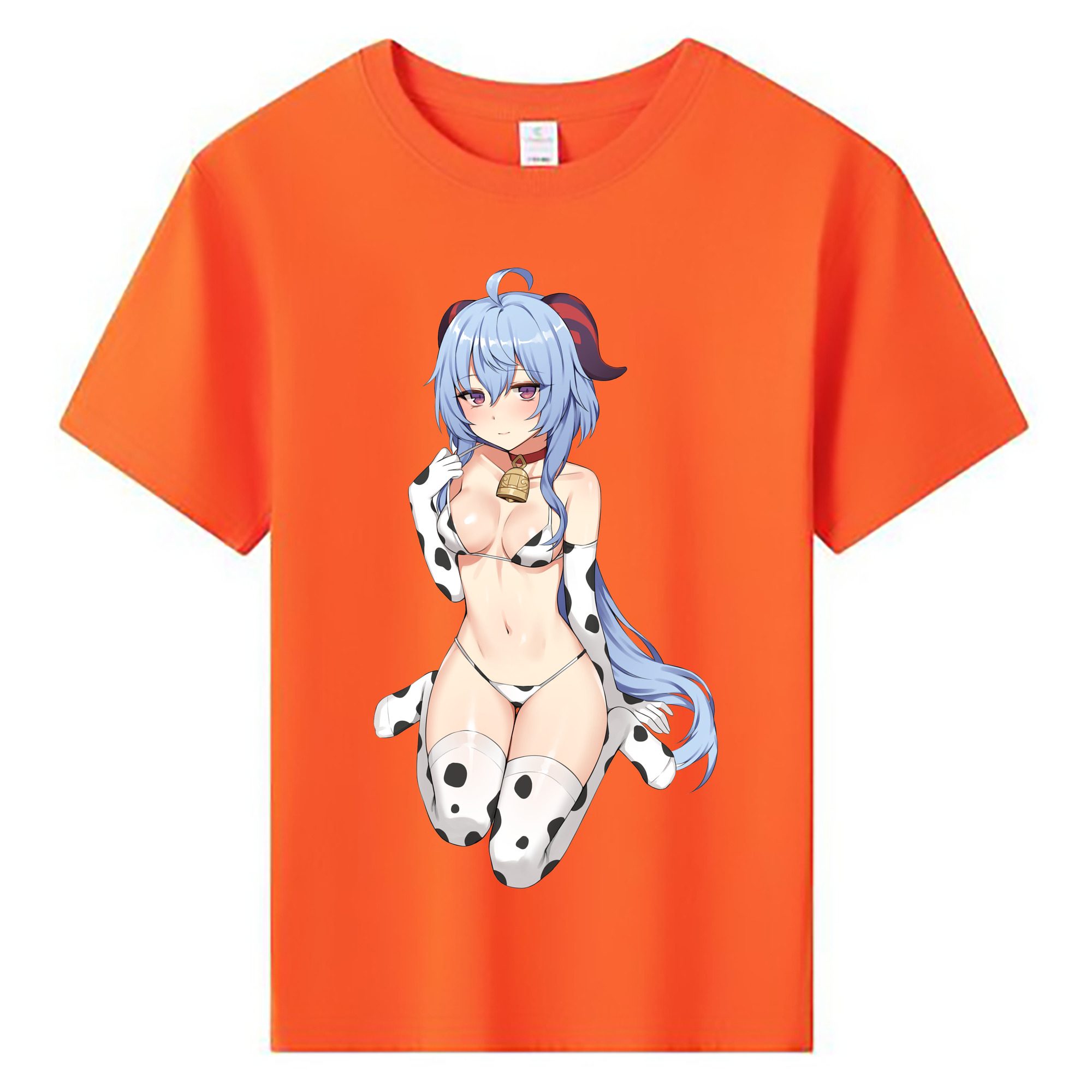 げんし神 甘雨 かんう genshin Ganyu 綿100％キッズTシャツ（フロントプリント）